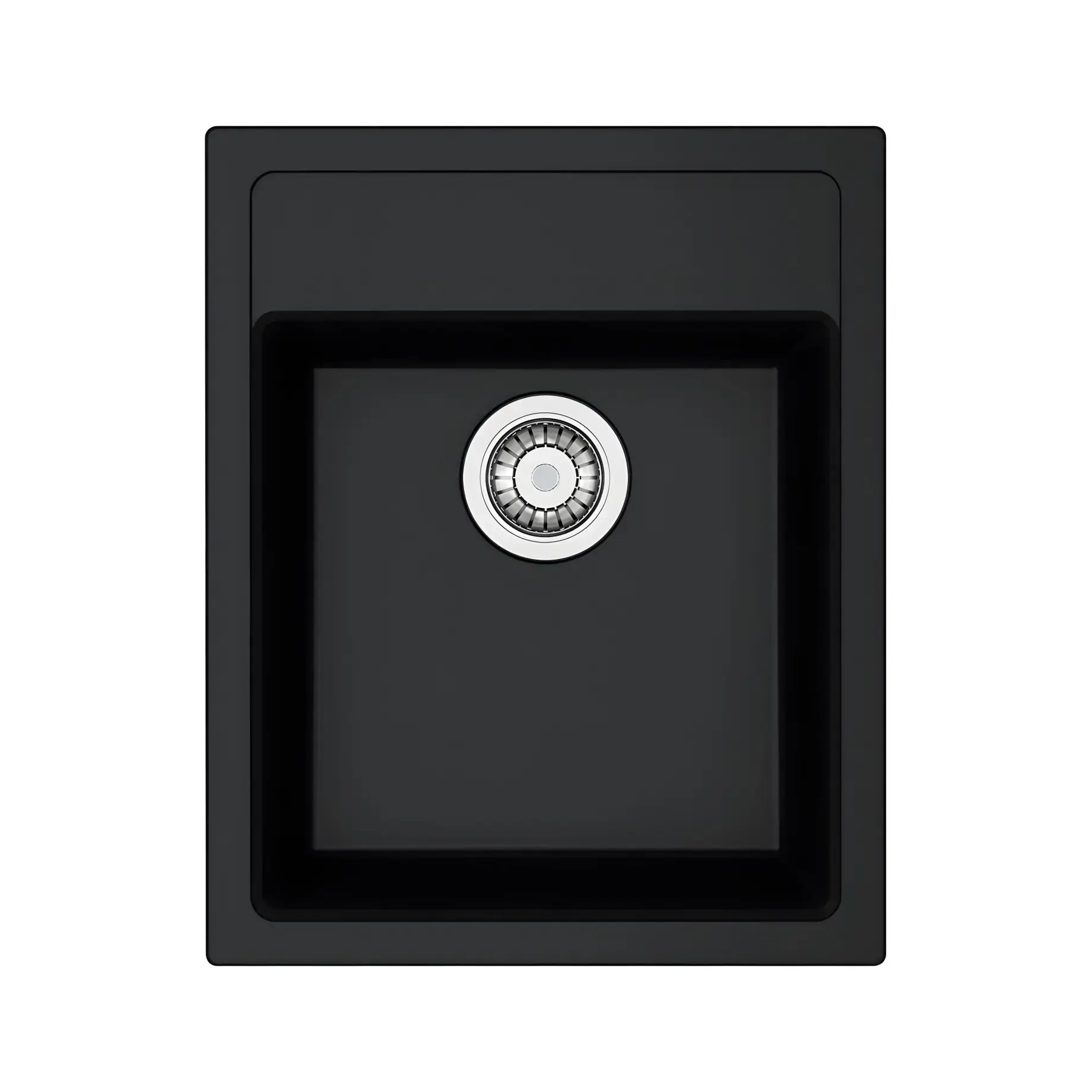 Кухонна мийка Sirius SID 610-40 Franke 114.0497.988 Black Matt 43 х 53 см — вид на білому тлі
