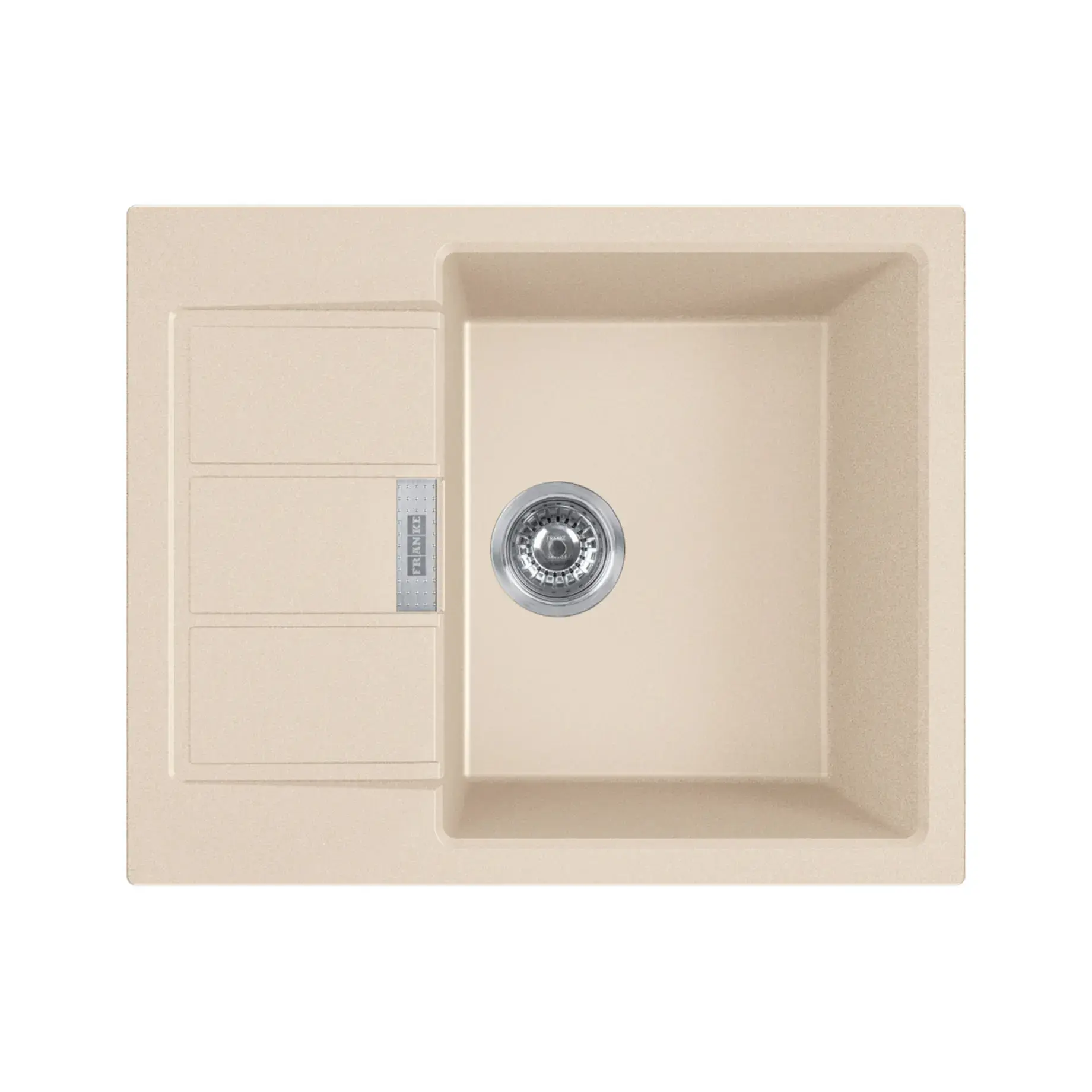 Кухонна мийка Sirius S2D 611-62 Franke 143.0671.742 Beige 62 х 50 см — вид на білому тлі