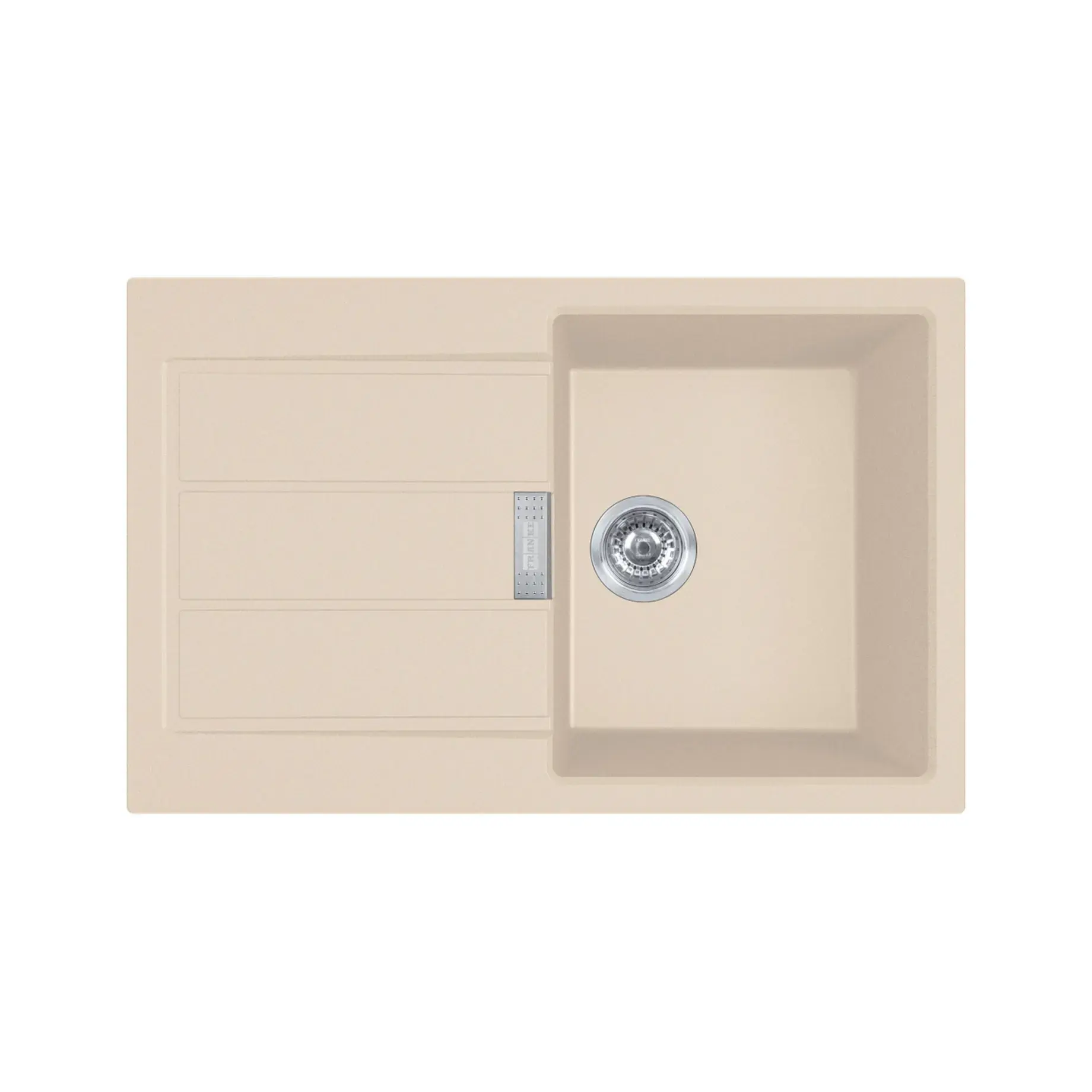 Кухонна мийка Sirius S2D 611-78 Franke 143.0671.744 Beige 78 x 50 см — вид на білому тлі