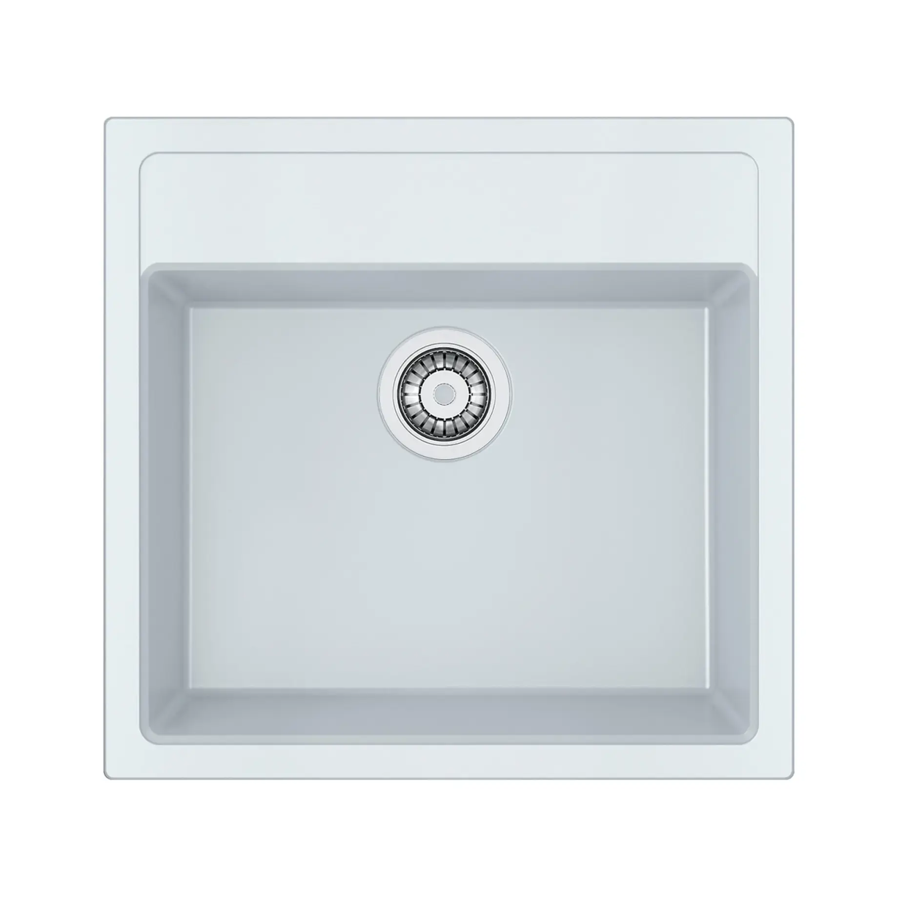 Кухонна мийка Sirius SID 610-50 Franke 143.0691.510 White 56 х 53 см — вид на білому тлі