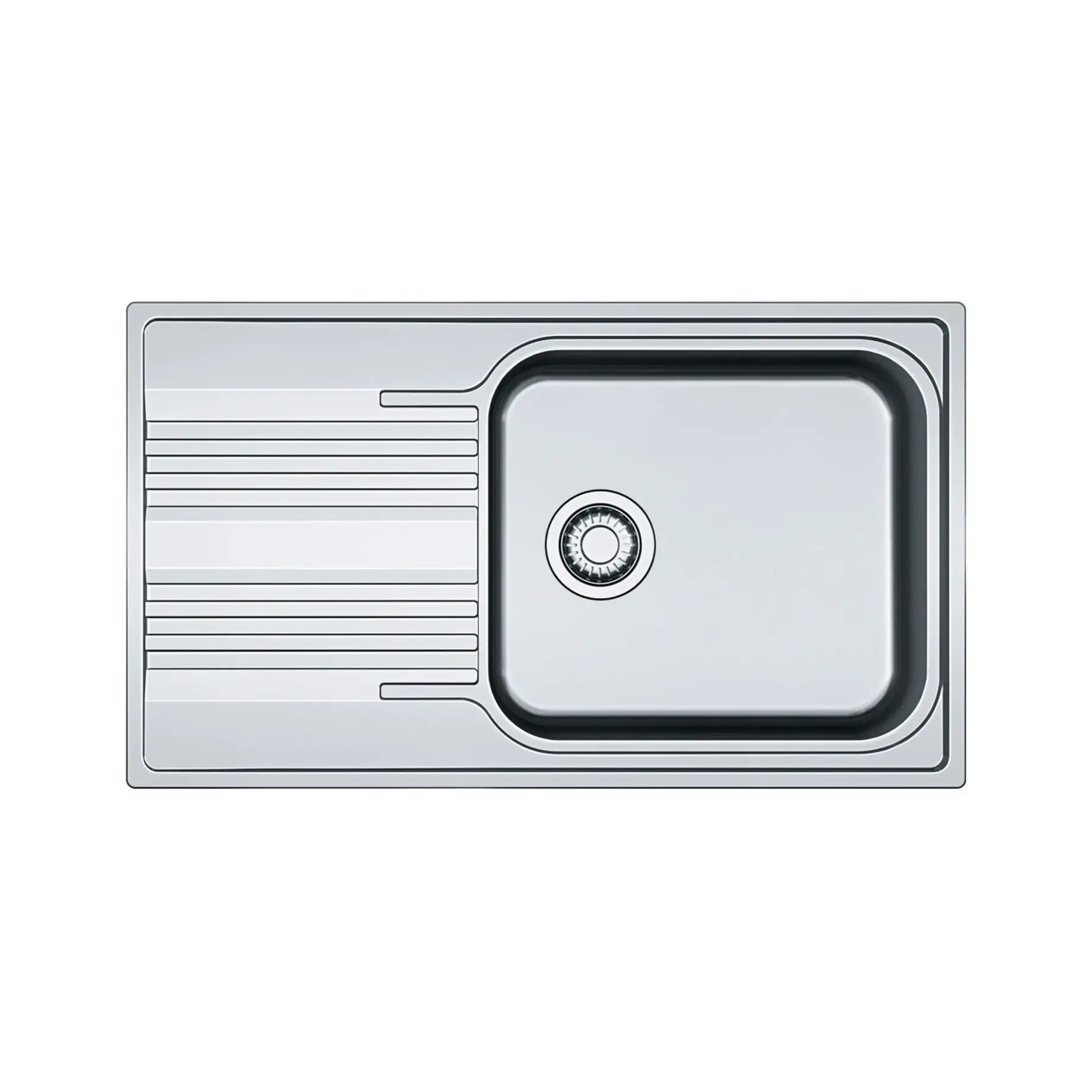 Кухонна мийка Smart SRX 611-86 XL Franke 101.0456.705 Stainless Steel 86 х 50 см — вид на білому тлі