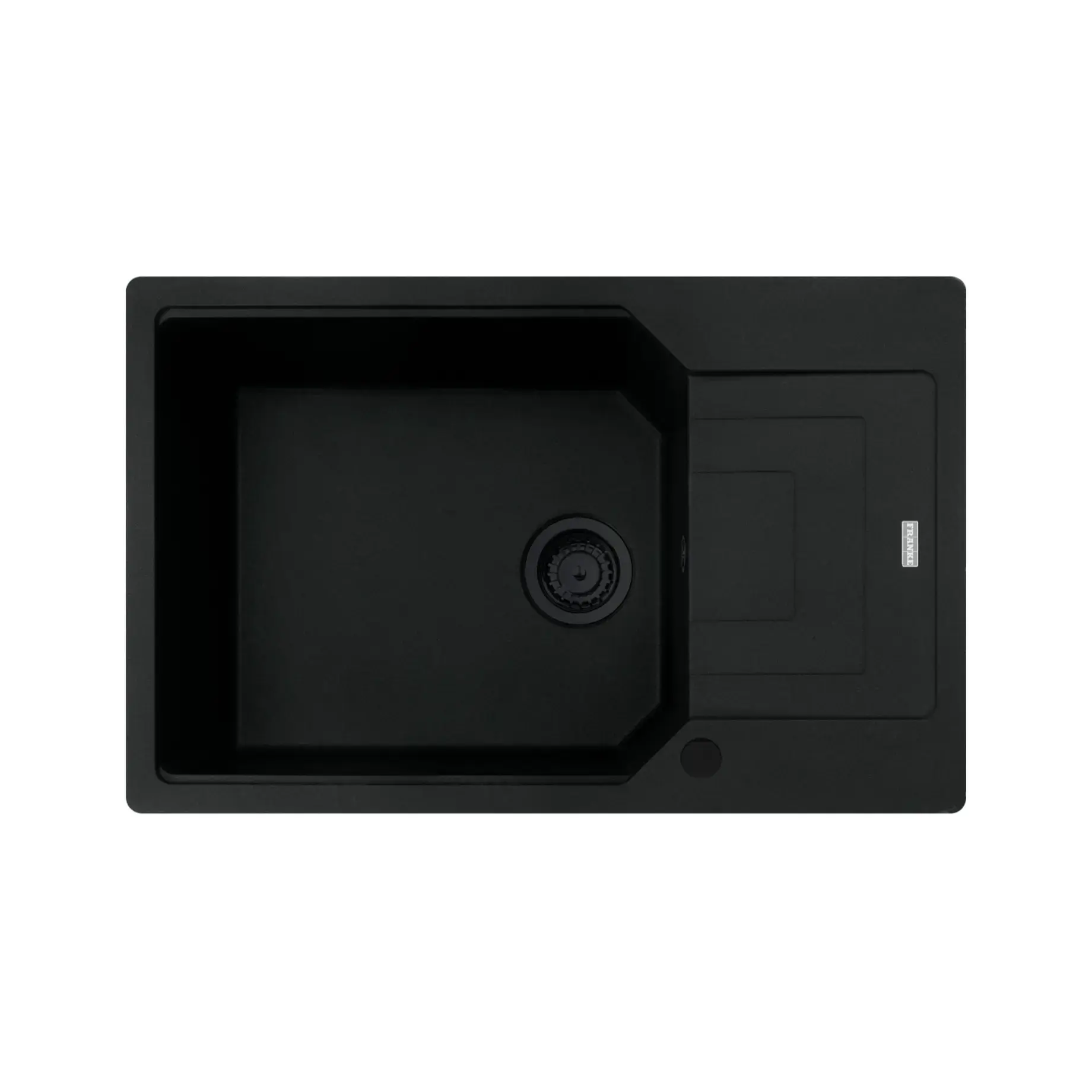 Кухонна мийка Urban UBG 611-78 XL Franke 114.0699.233 Black Matt — вид на білому тлі