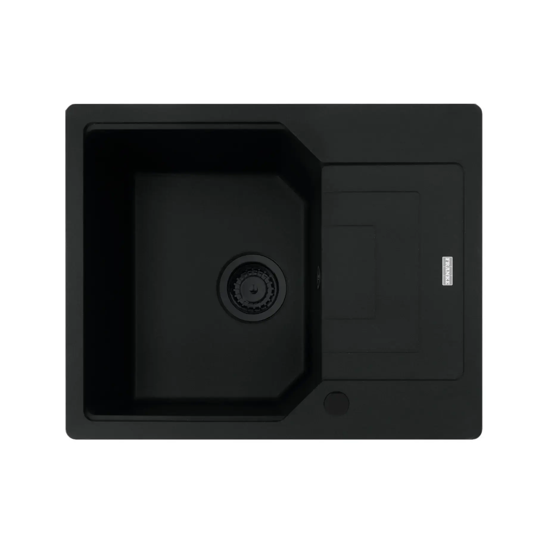 Кухонна мийка Urban UBG 611-62 Franke 114.0699.235 Black Matt 62 х 50 см — вид на білому тлі