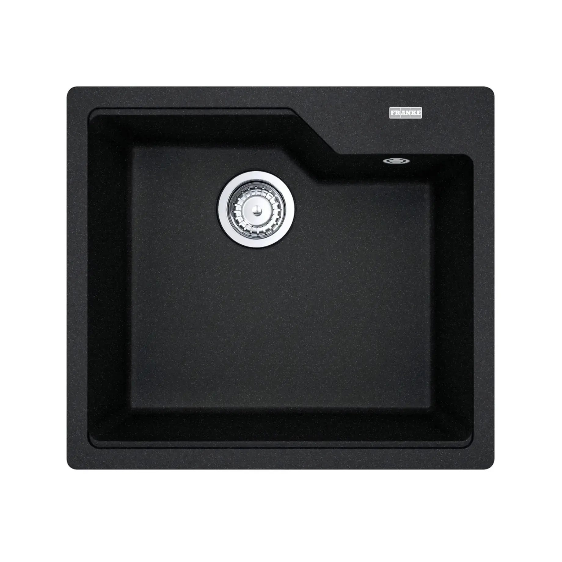 Кухонна мийка Urban UBG 610-56 Franke 114.0701.787 Black Matt 56 х 50 см — вид на білому тлі