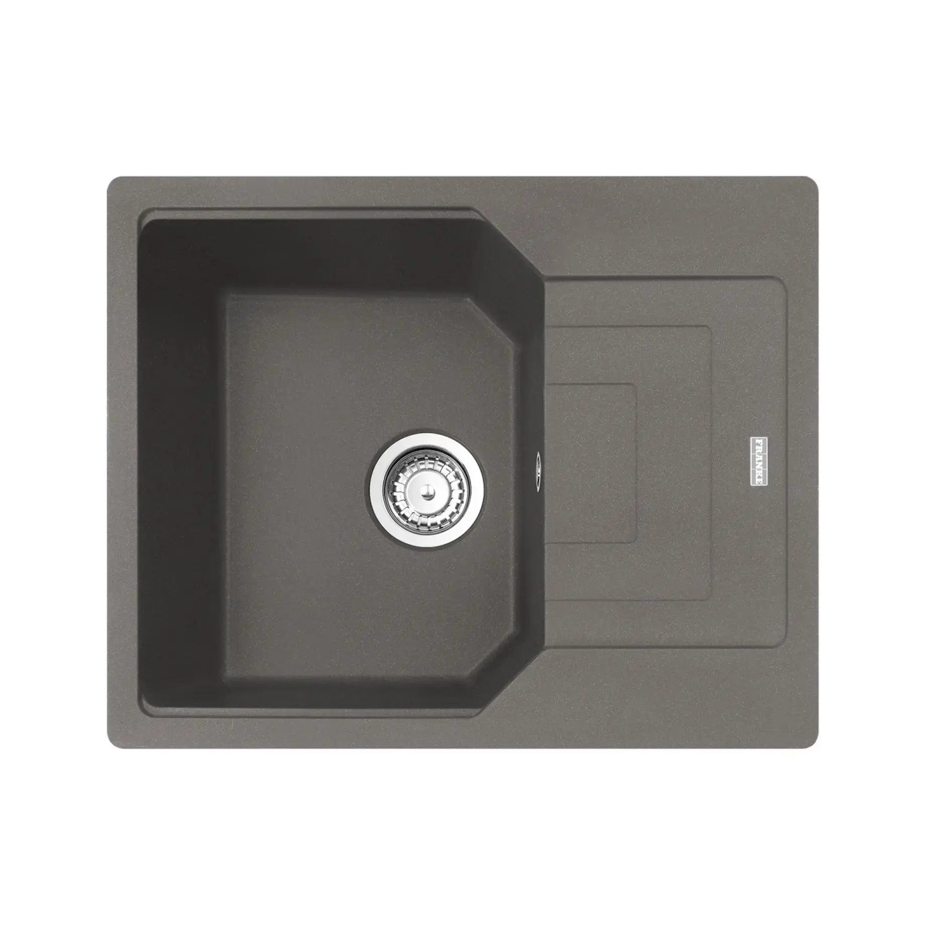 Кухонна мийка Urban UBG 611-62 Franke 114.0701.808 Stone Grey — вид на білому тлі