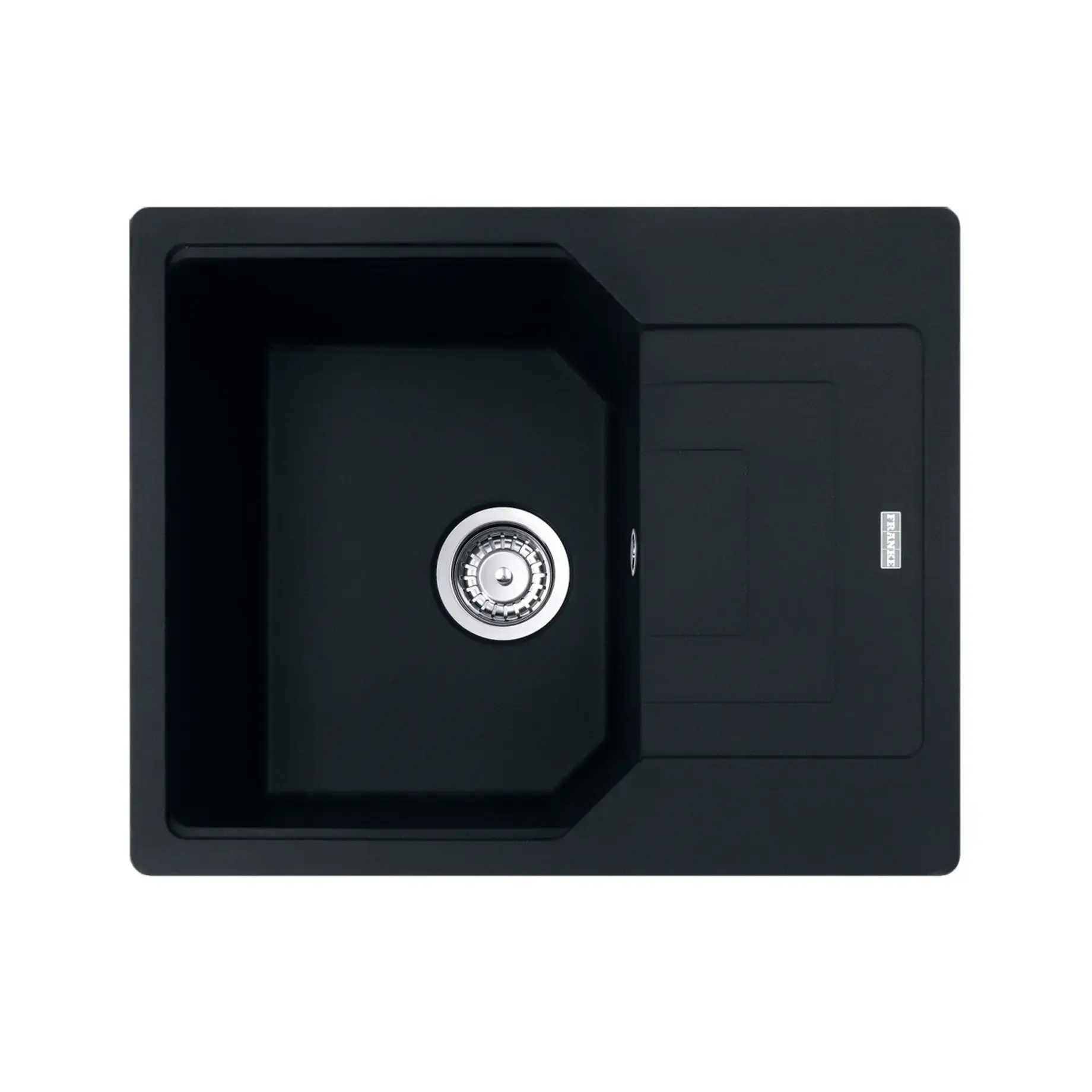 Кухонна мийка Urban UBG 611-62 Franke 114.0701.809 Black Matt — вид на білому тлі