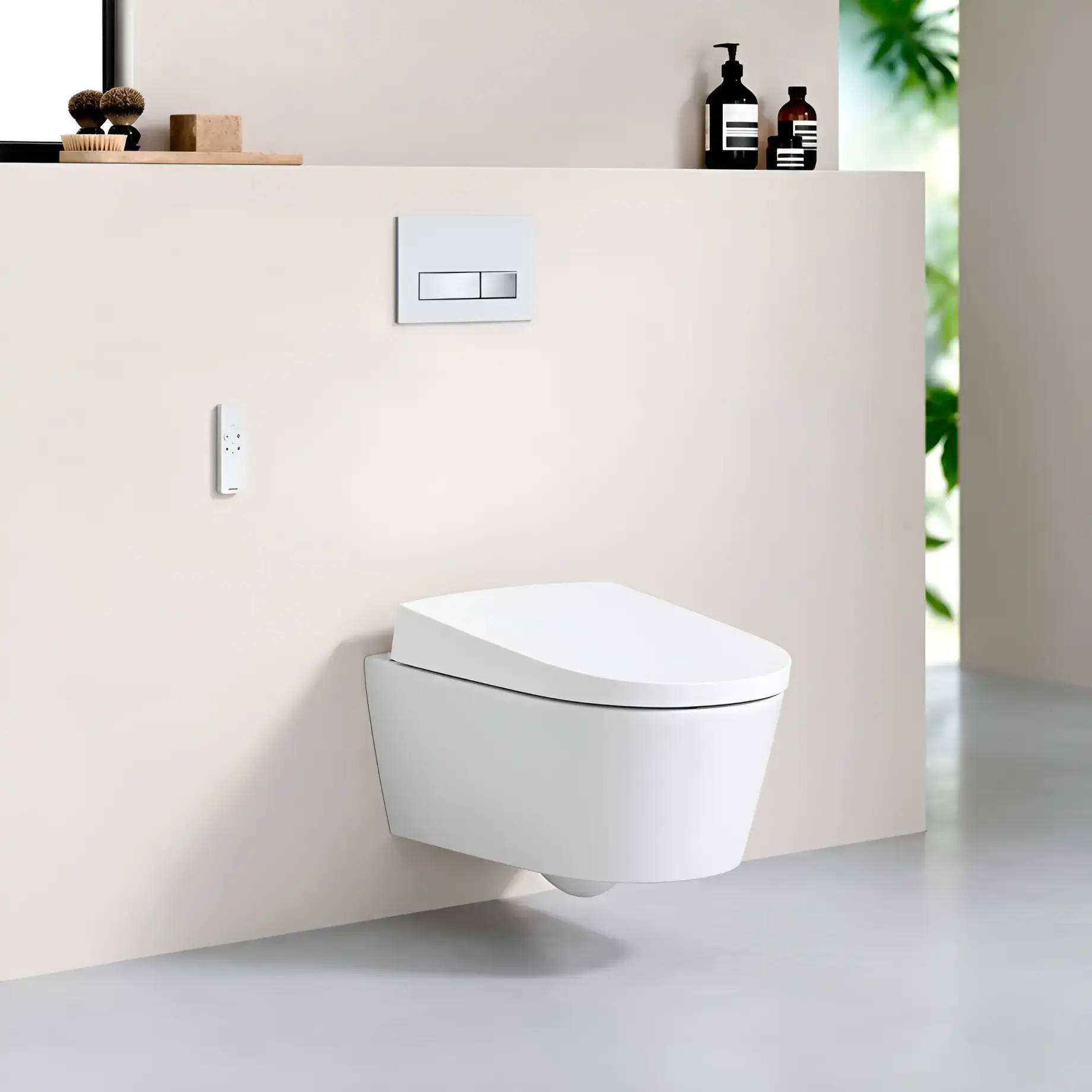 Унітаз-біде підвісний AquaClean Sela Geberit 146.145.11.1 — вид спереду