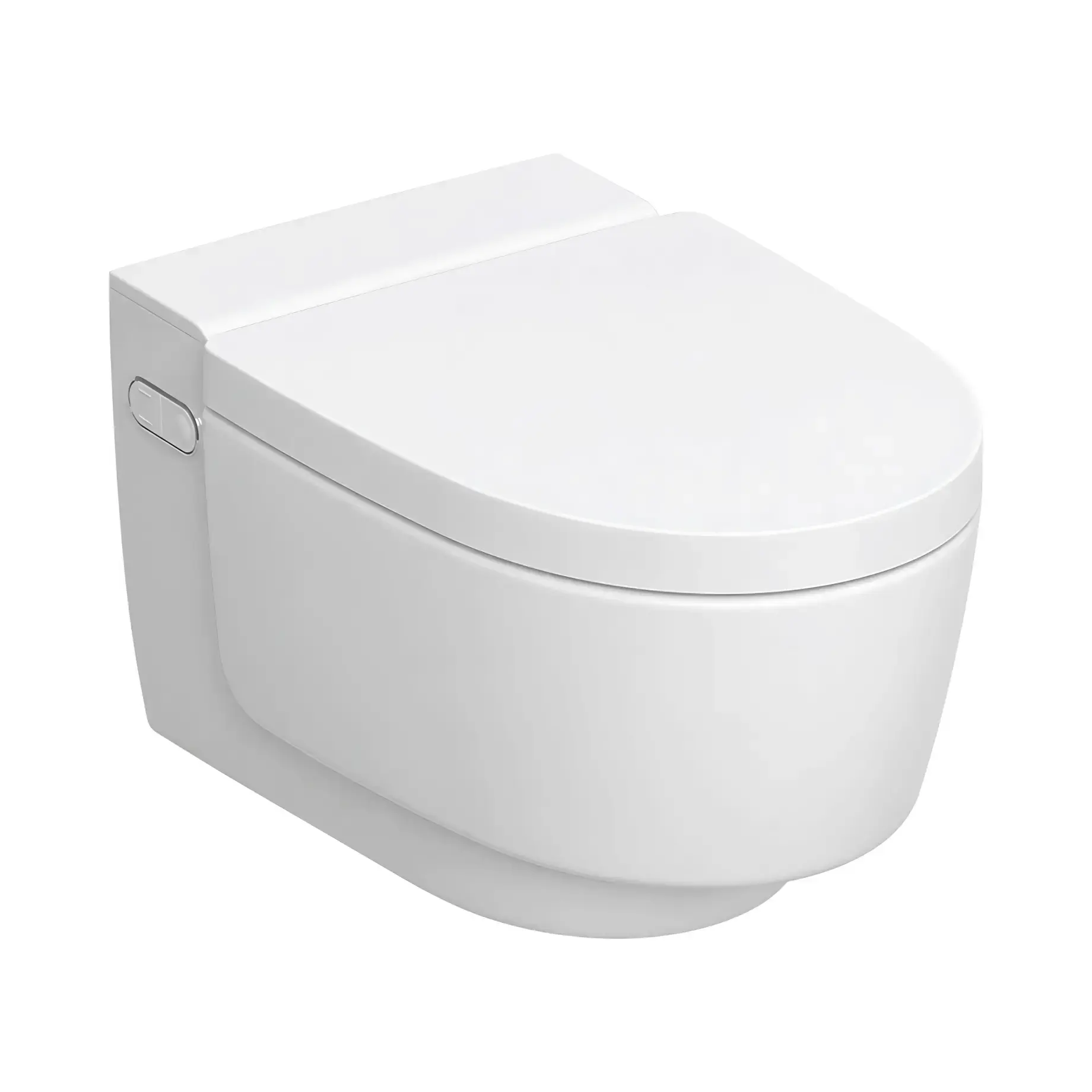 Унітаз-біде підвісний AquaClean Mera Comfort Geberit 146.210.11.1 Білий 59 х 39.5 см — вид на білому тлі