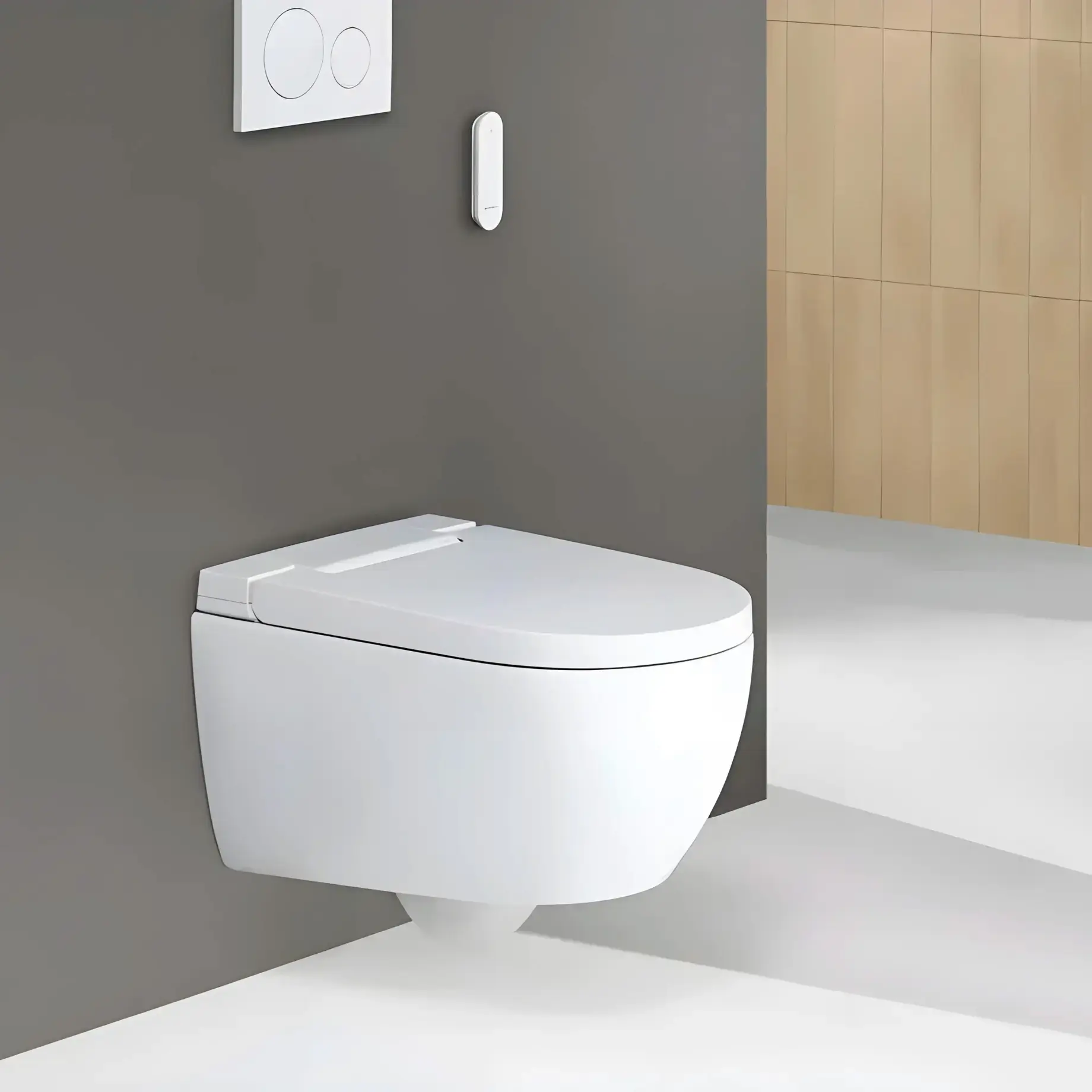 Унітаз-біде підвісний AquaClean Alba Geberit 146.350.01.1 — вид спереду
