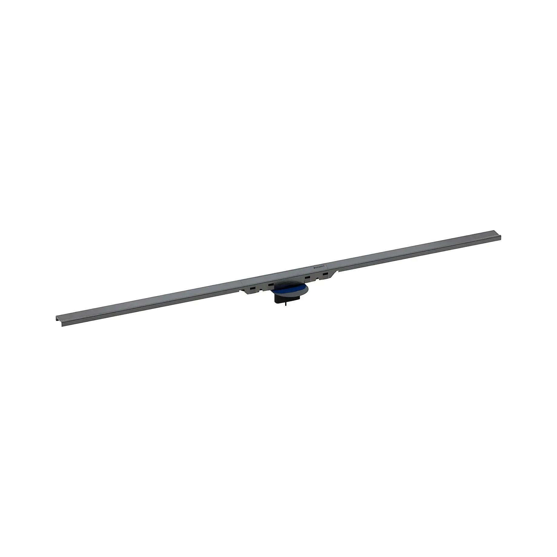 Решітка для душового каналу  CleanLine50 L30-130 см Geberit 154.447.QC.2 Matt Black Chrome 30-130 x 3,0 см — вид на білому тлі