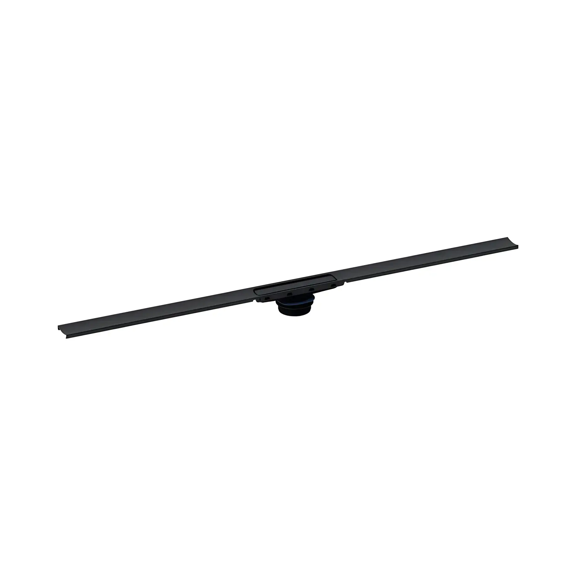 Решітка для душового каналу  CleanLine30 L30-90 см Geberit 154.501.TE.1 Matt Black 30-90 x 4,3 см — вид на білому тлі
