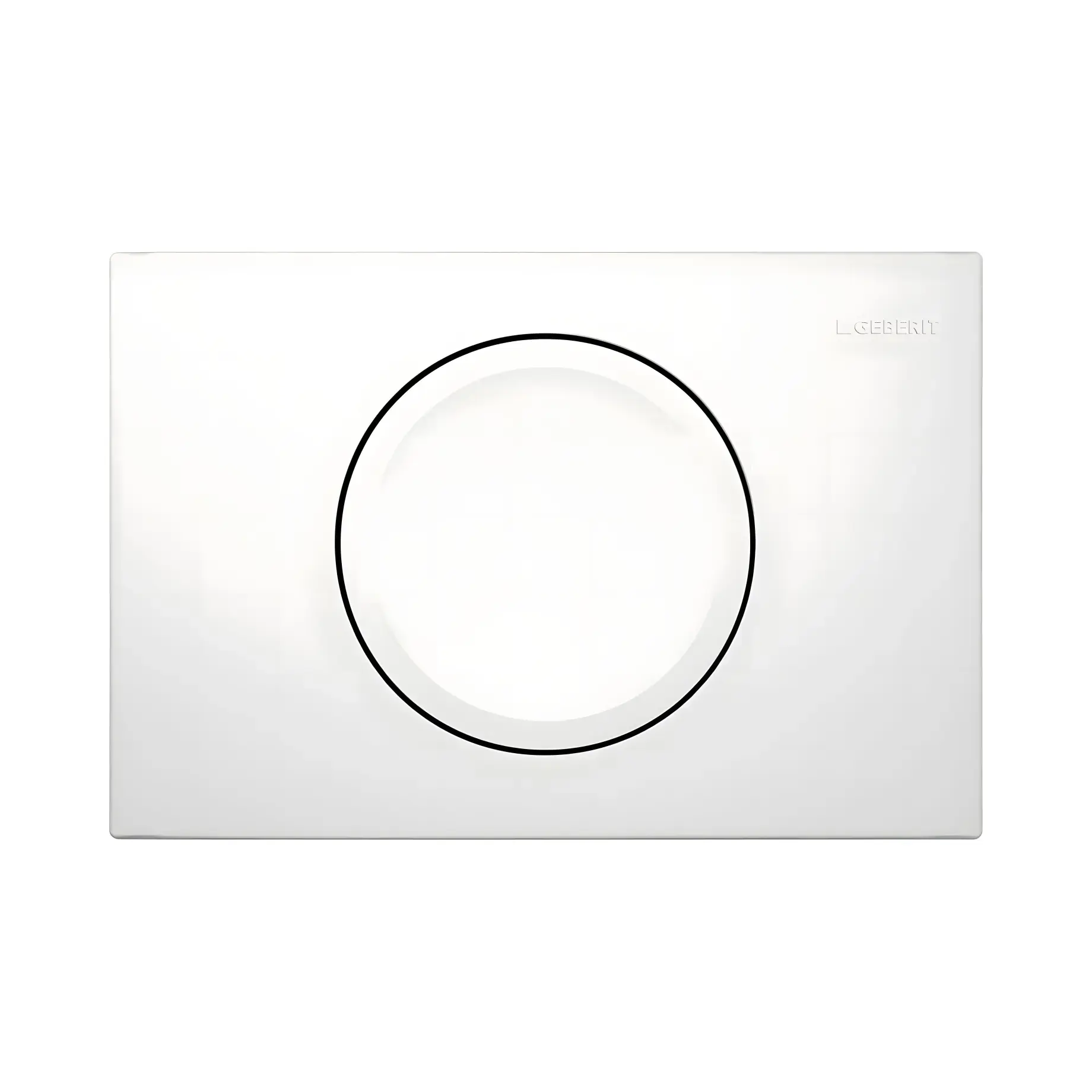 Змивна клавіша Delta15 round Geberit 115.109.11.1 White 24.6 х 16.4 х 2.5 см — вид на білому тлі