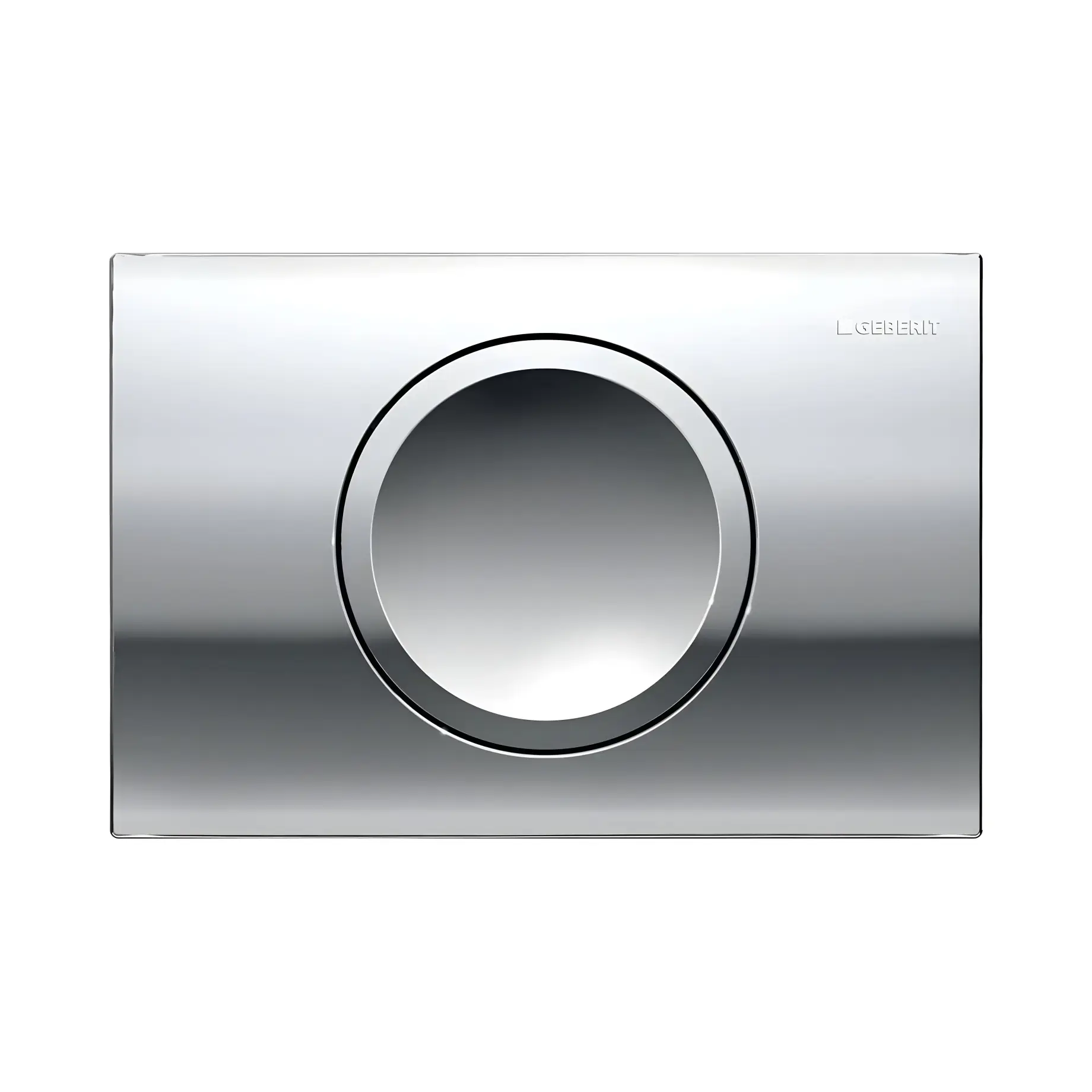 Змивна клавіша Delta15 round Geberit 115.109.21.1 Chrome 24.6 х 16.4 х 2.5 см — вид на білому тлі