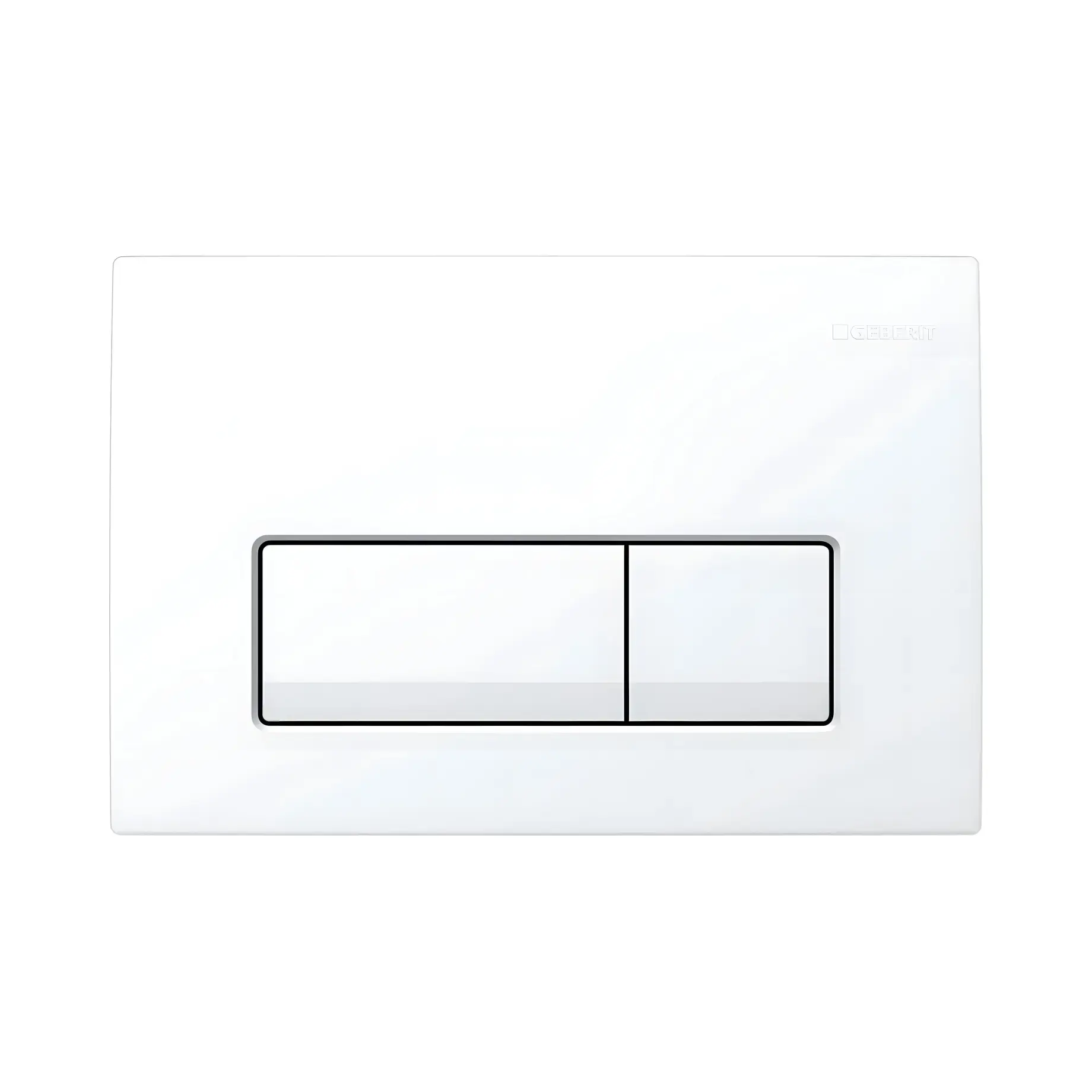 Змивна клавіша Delta50 square Geberit 115.119.11.1 White — вид на білому тлі