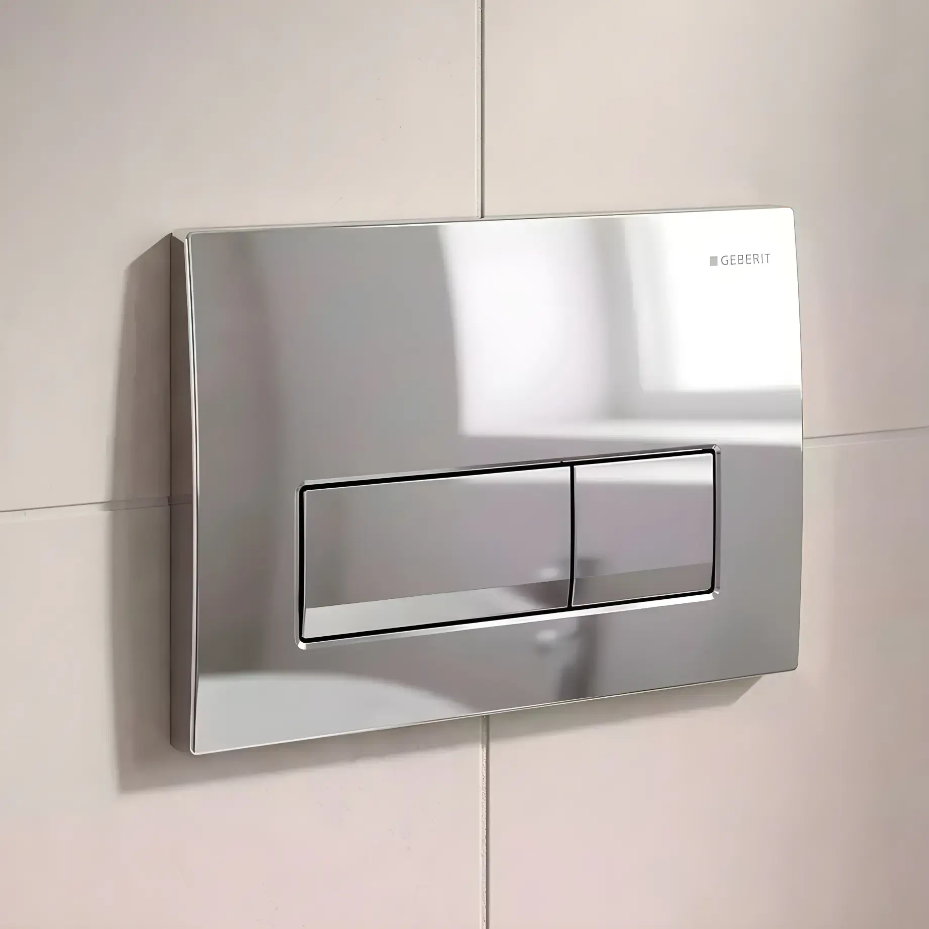 Змивна клавіша Delta50 square Виробник 115.119.21.1 Chrome 24.6 х 16.4 х 2.3 см — вид спереду