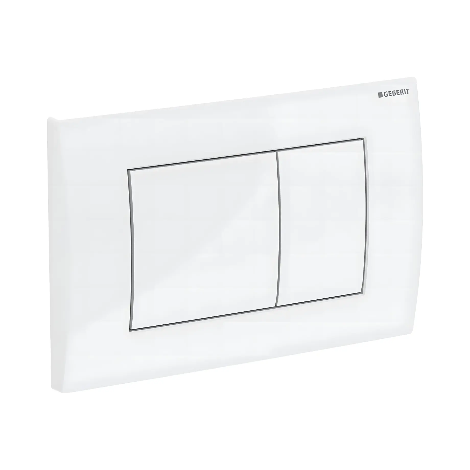 Змивна клавіша Delta20 square Geberit 115.137.11.1 White — вид спереду