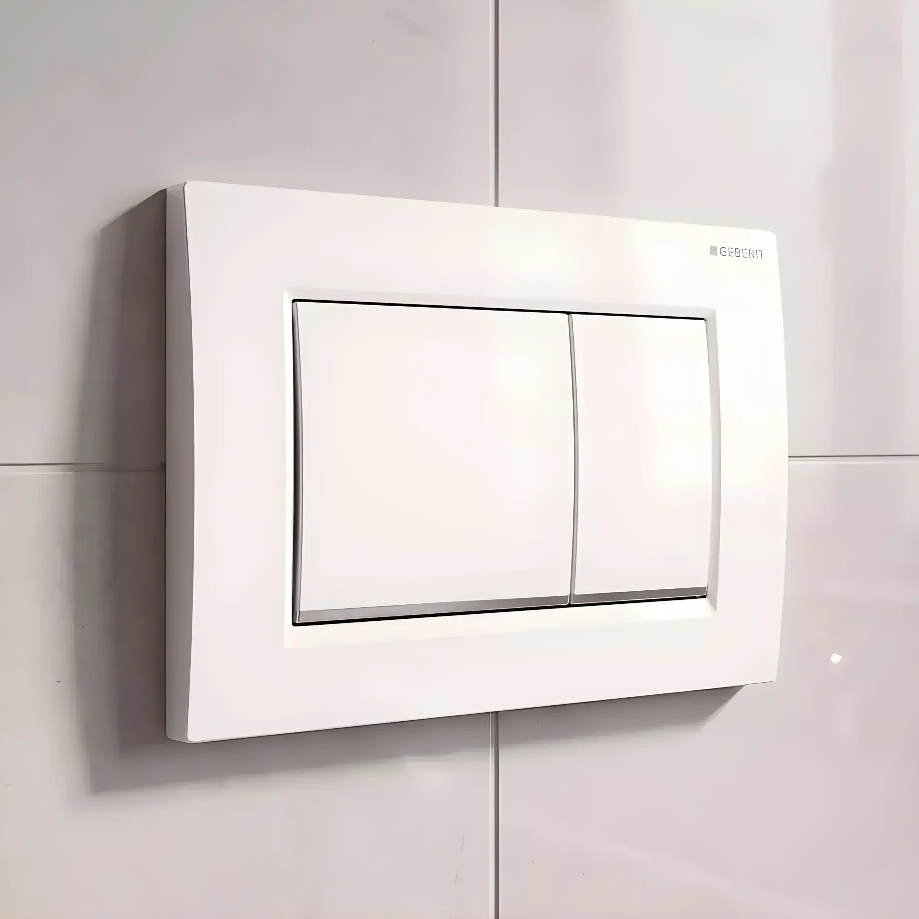 Змивна клавіша Delta20 square Виробник 115.137.11.1 White 24.6 х 16.4 х 2.3 см — бічний ракурс