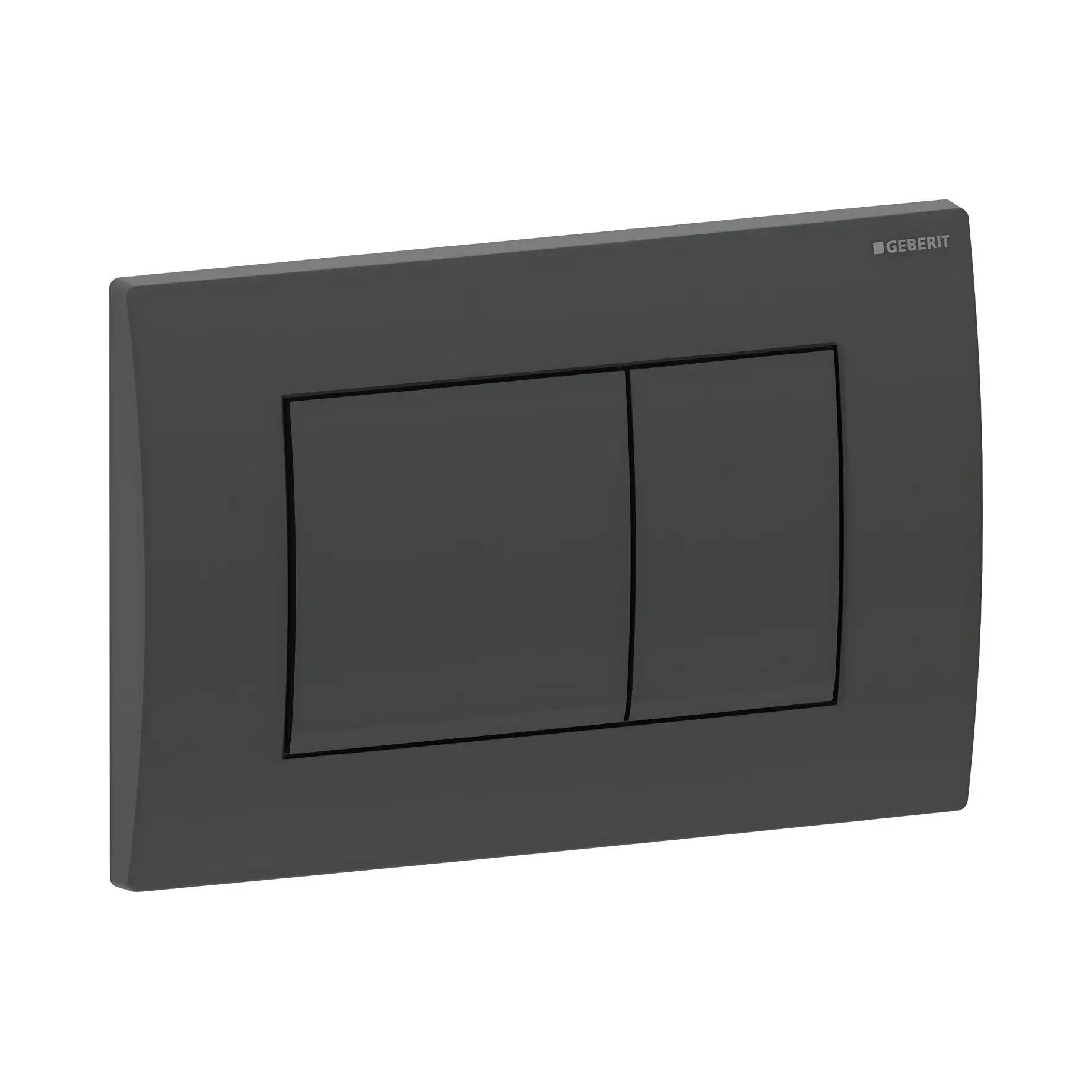 Змивна клавіша Delta20 square Geberit 115.137.14.1 Matt Black — вид на білому тлі