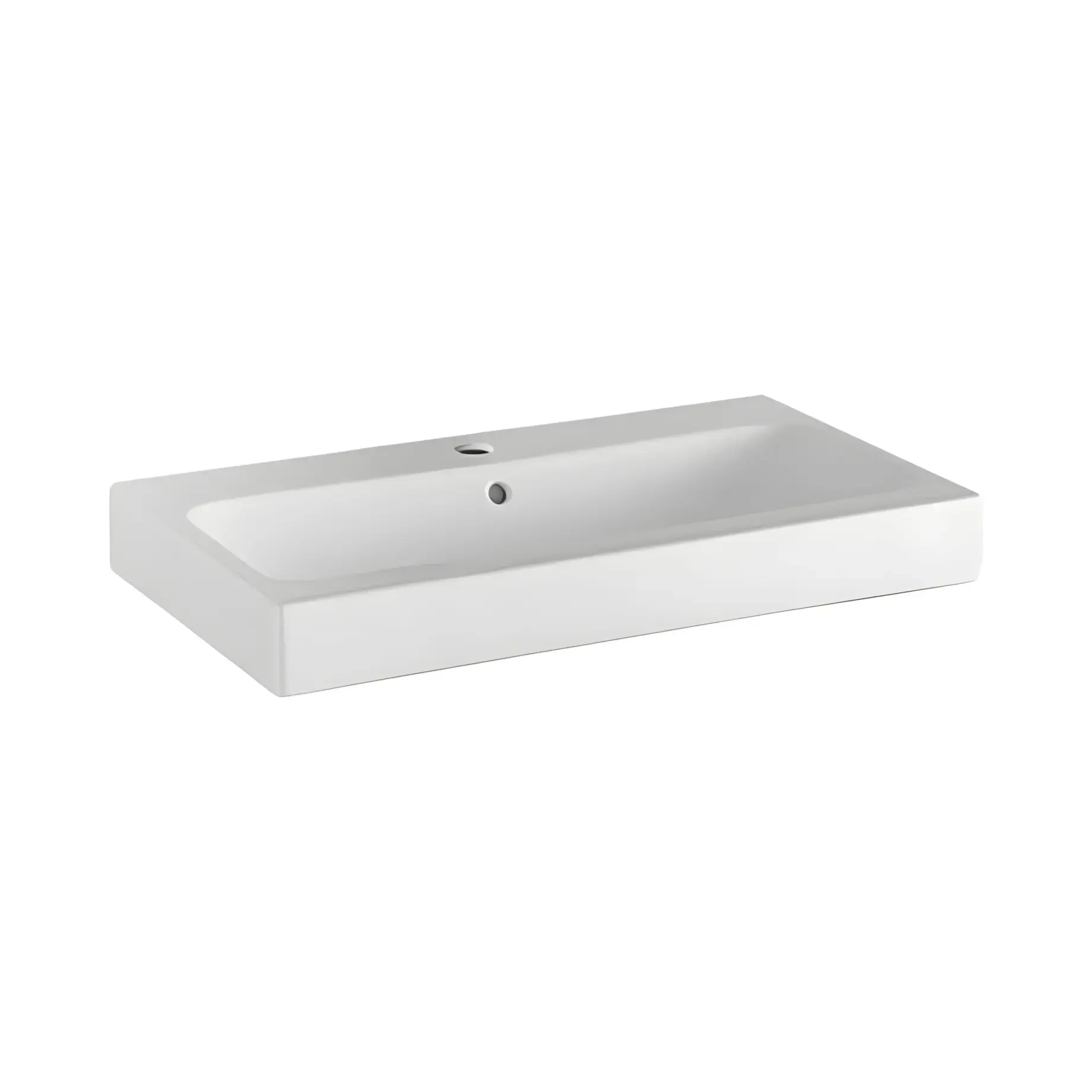 Умивальник iCon Geberit 124075000 White 75 х 48.5 см — вид на білому тлі