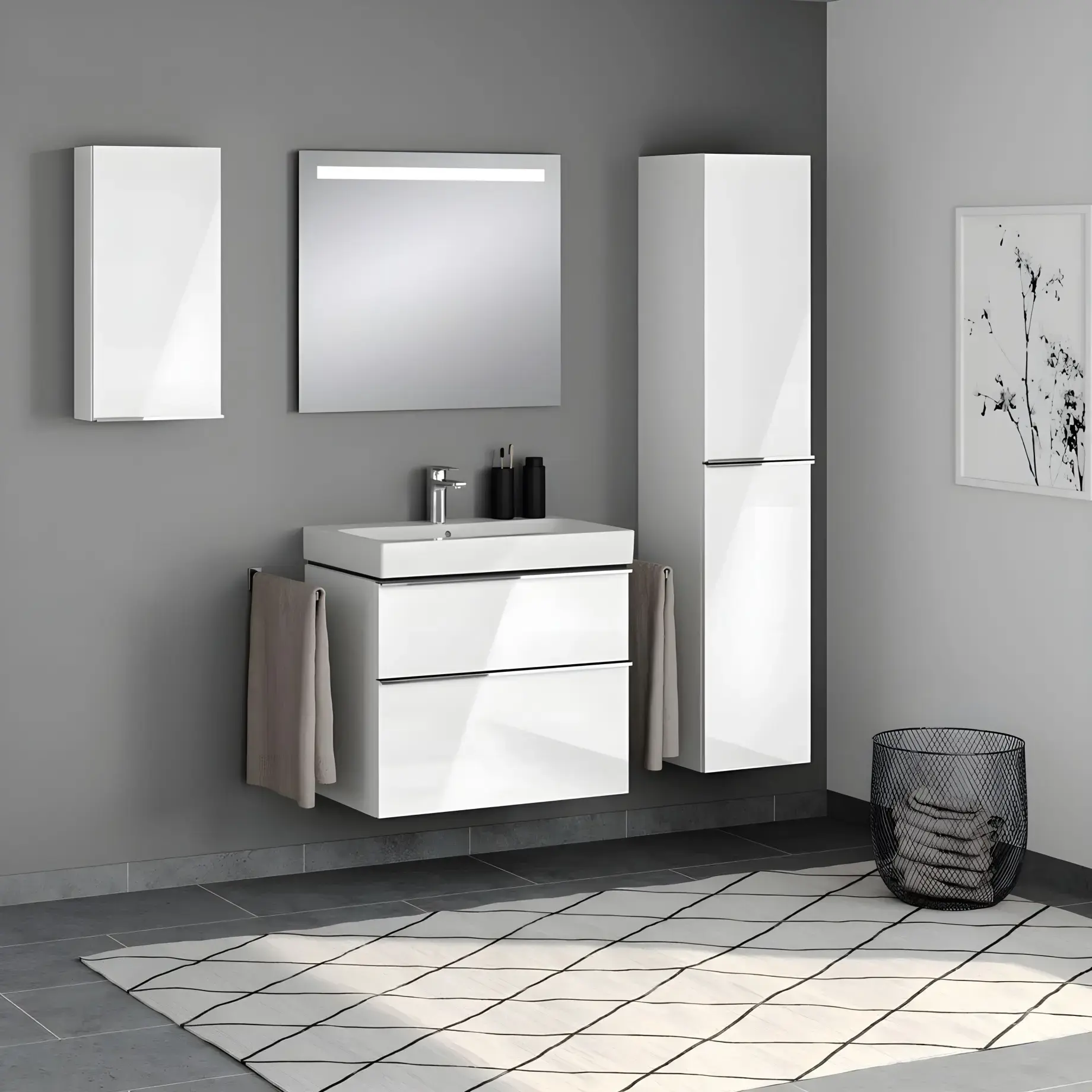 Умивальник iCon Geberit 124075000 — бічний ракурс