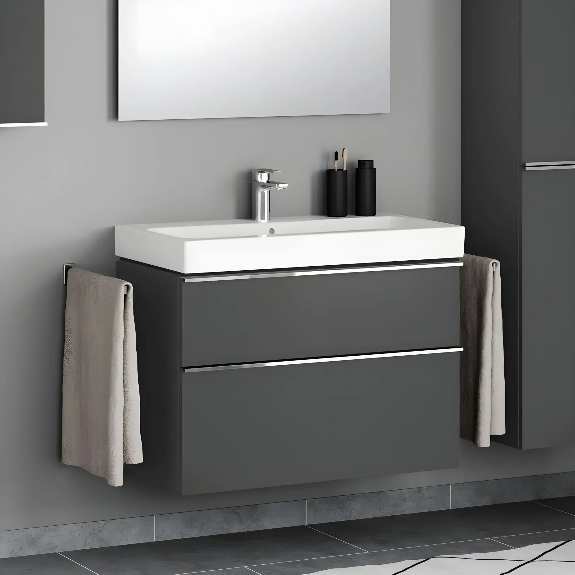 Умивальник iCon Geberit 124090000 — бічний ракурс