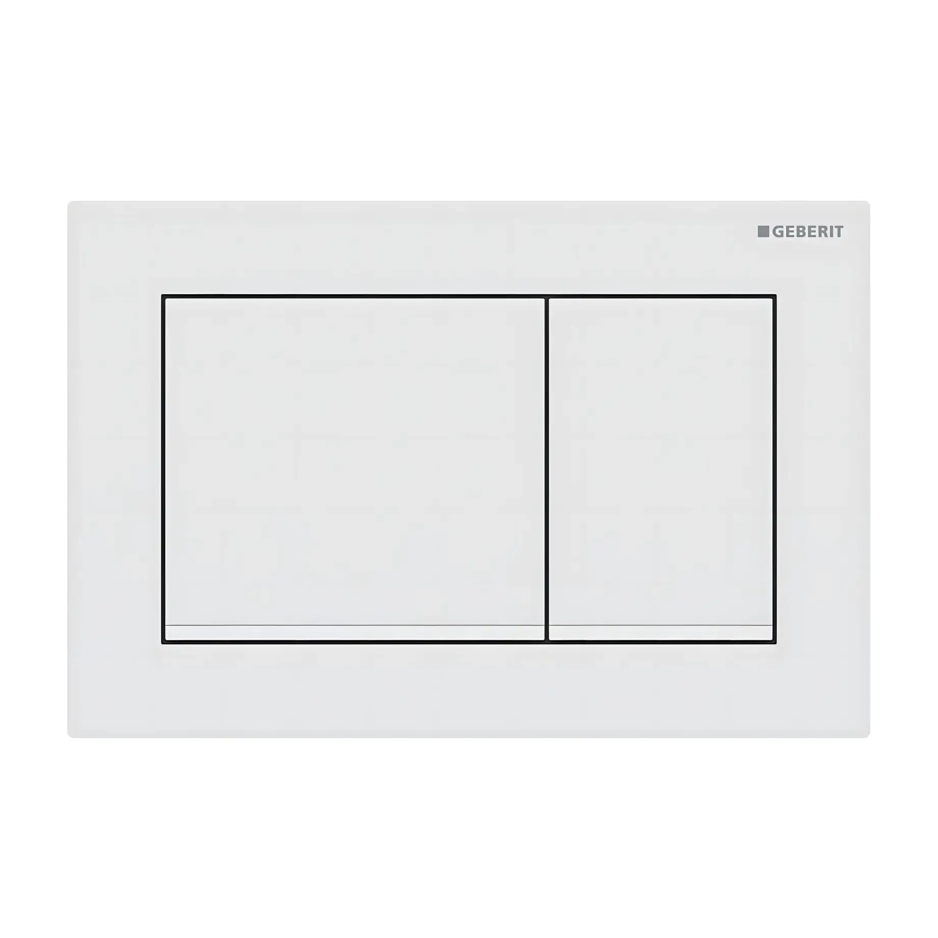 Змивна клавіша Omega20 square Geberit 115.080.01.1 White 21.2 х 14.2 х 1 см — вид на білому тлі