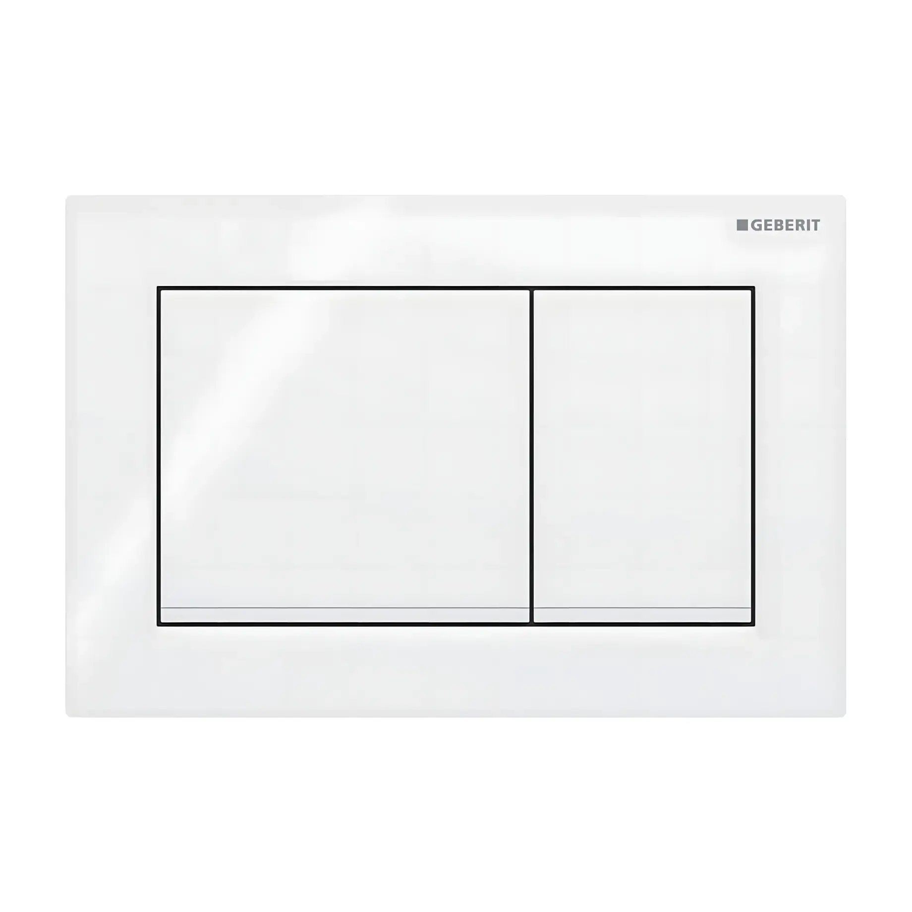 Змивна клавіша Omega20 square Geberit 115.080.11.1 White 21.2 х 14.2 х 1 см — вид на білому тлі