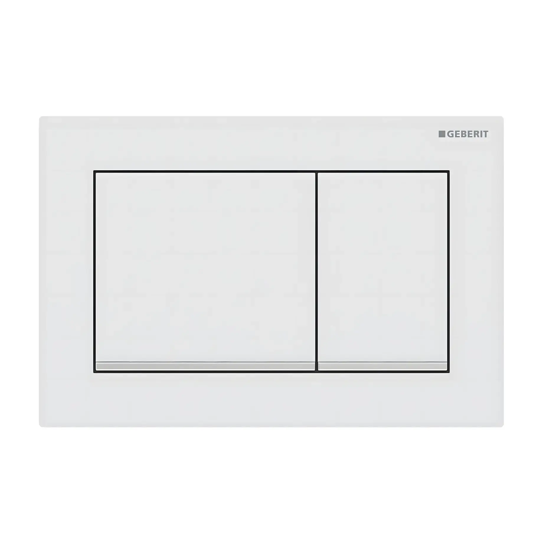Змивна клавіша Omega20 square Geberit 115.080.JT.1 White 21.2 х 14.2 х 1 см — вид на білому тлі