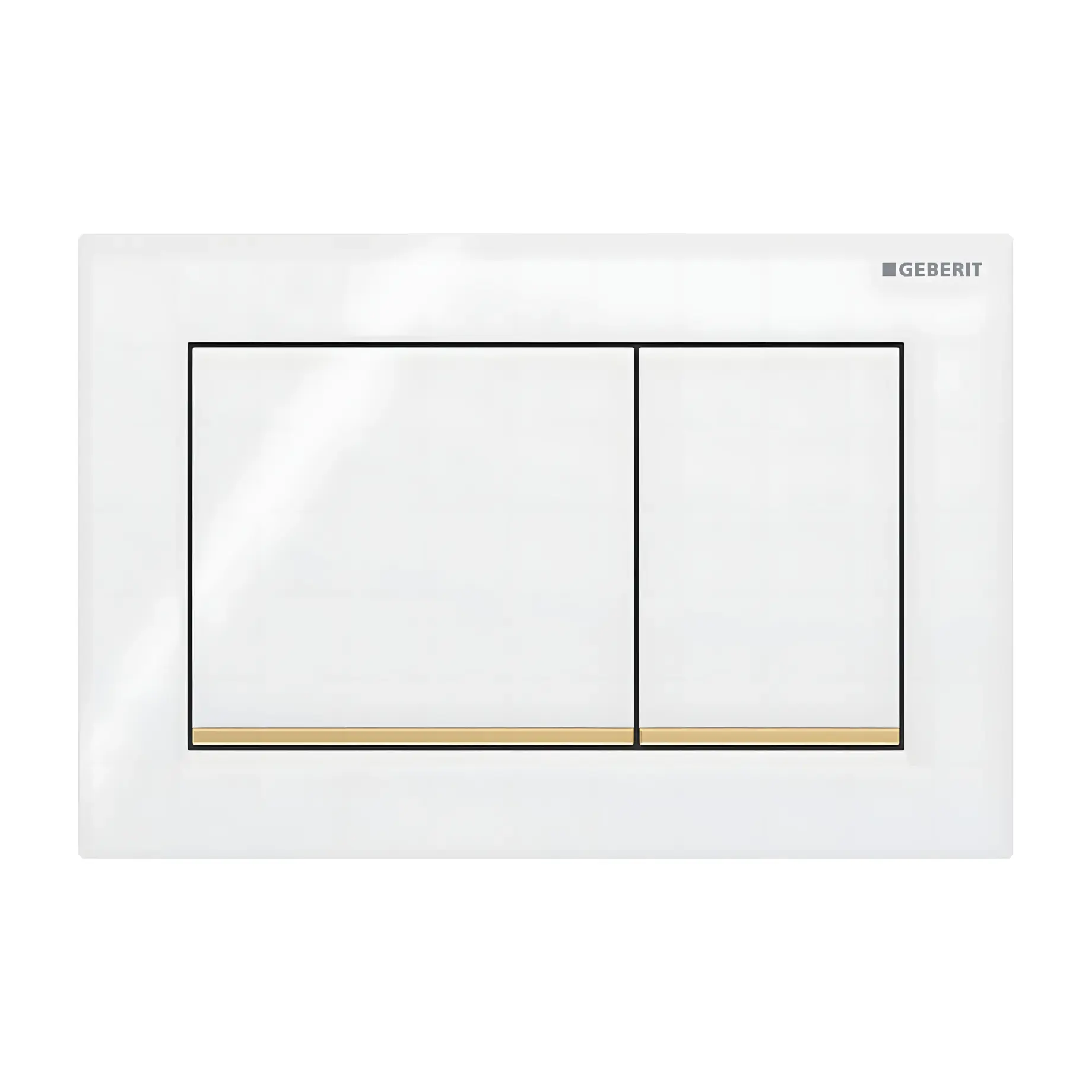 Змивна клавіша Omega20 square Geberit 115.080.KK.1 White 21.2 х 14.2 х 1 см — вид на білому тлі