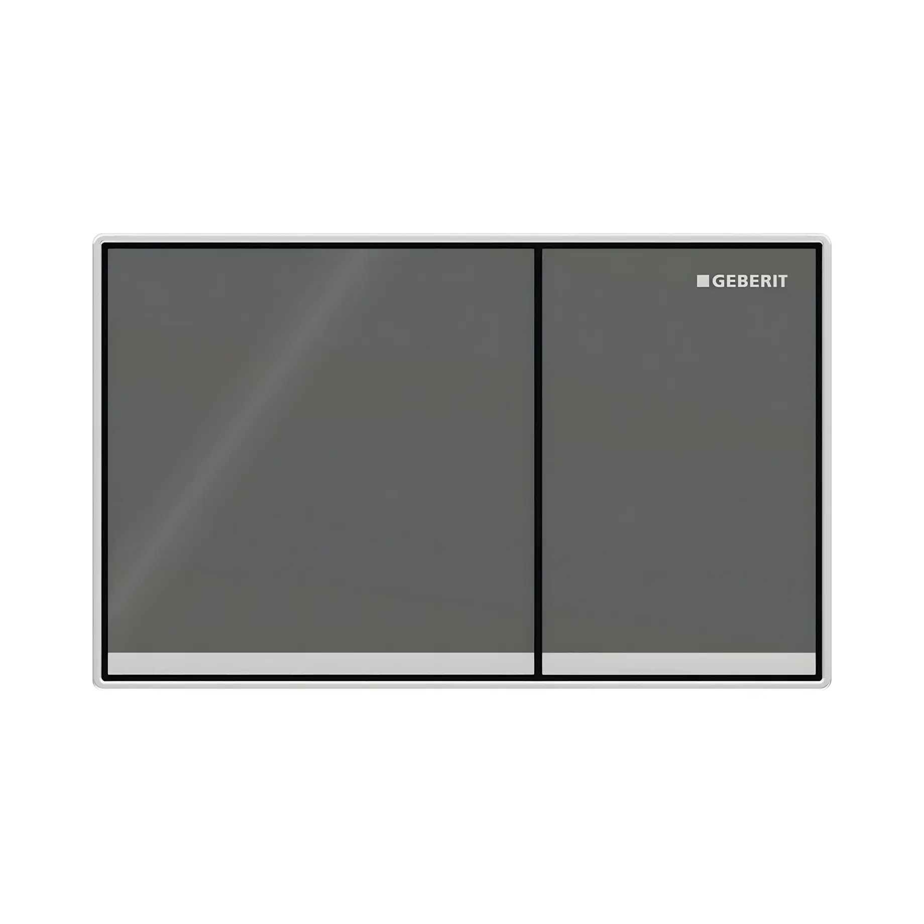 Змивна клавіша Omega60 square Geberit 115.081.JK.1 Lava — вид на білому тлі