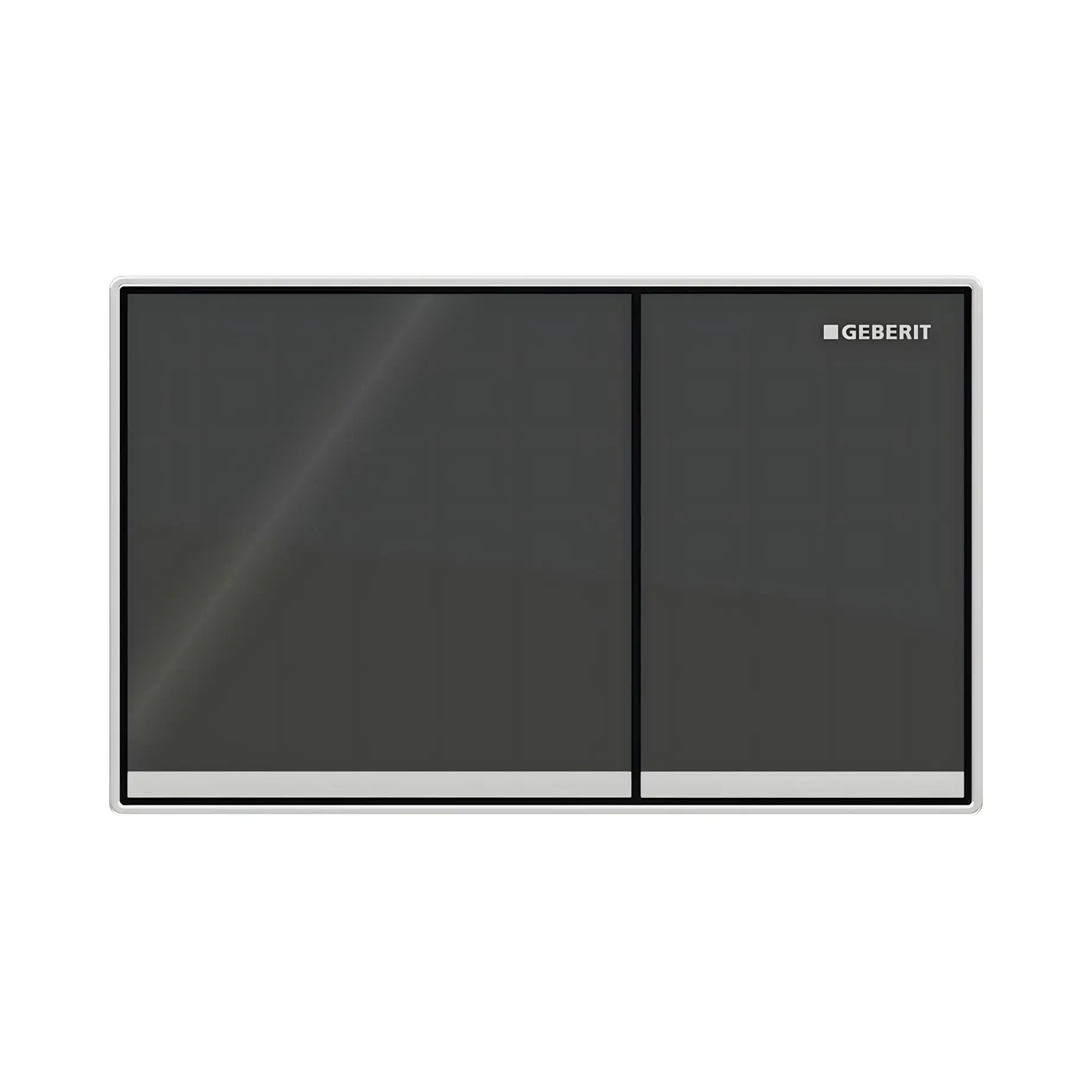 Змивна клавіша Omega60 square Geberit 115.081.SJ.1 Black — вид на білому тлі