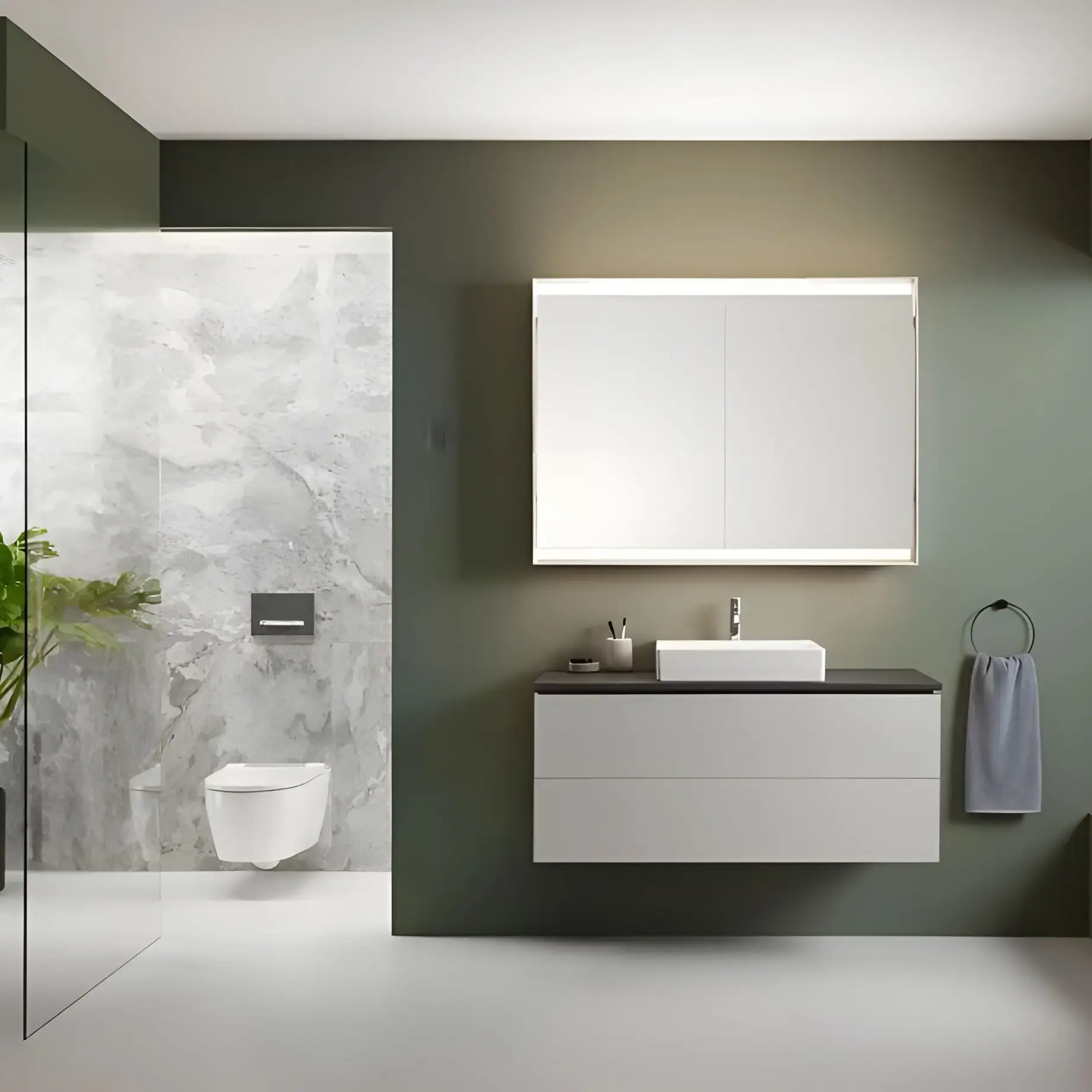 Унітаз підвісний One Geberit 500.202.01.1 — вид згори