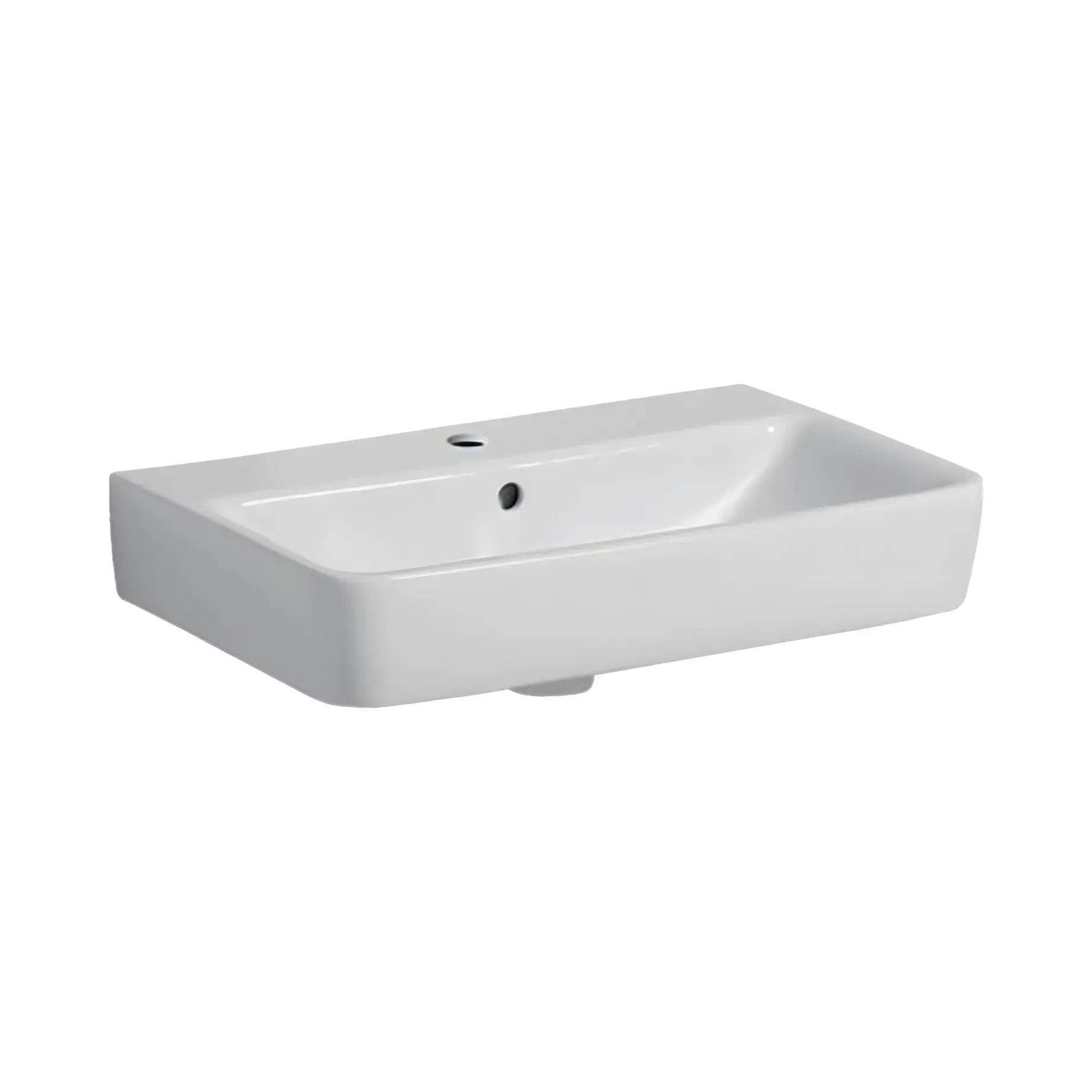 Умивальник Selnova Compact Geberit 501.511.00.7 White 60 х 37 см — вид на білому тлі