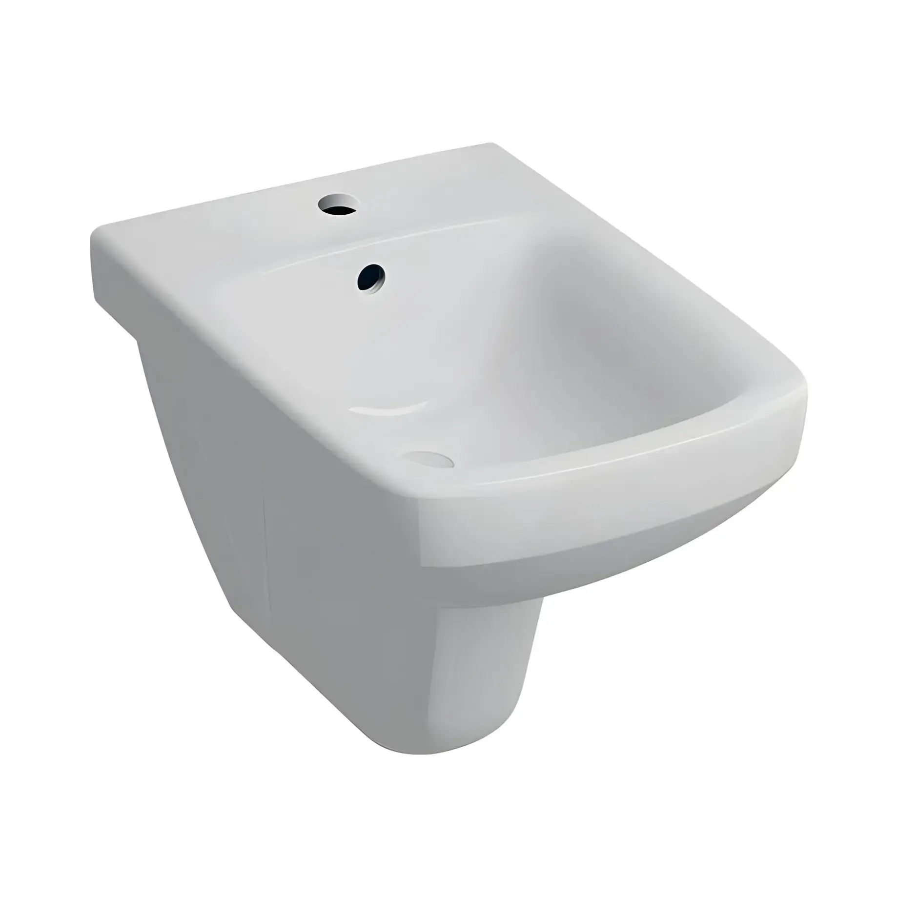Біде підвісне Selnova Square Geberit 500.271.01.5 Білий 53 х 35 см — вид на білому тлі