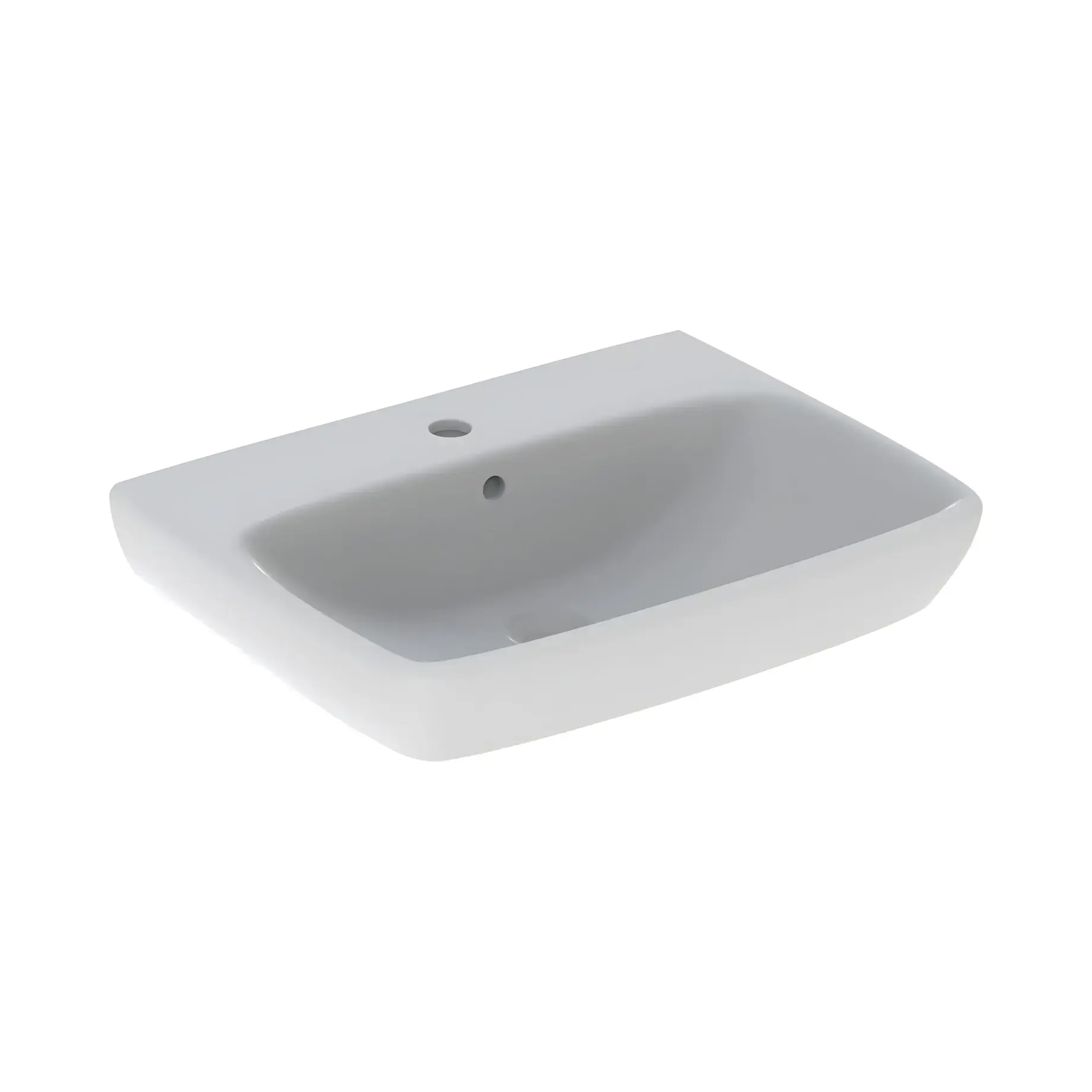 Умивальник Selnova Square Geberit 500.300.01.7 White 60 х 46 см — вид на білому тлі