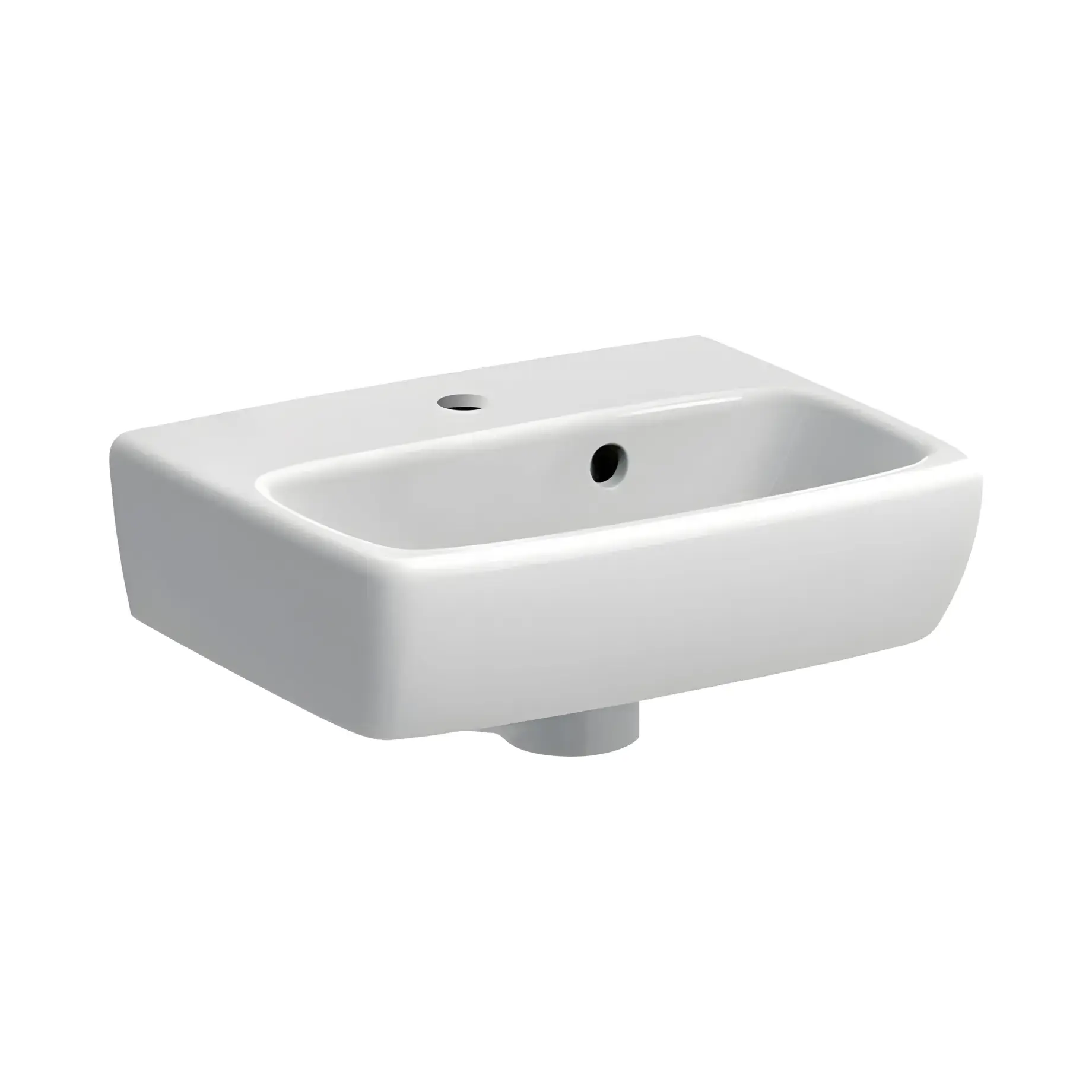 Умивальник Selnova Square Geberit 500.316.01.7 White 36 х 28 см — вид на білому тлі