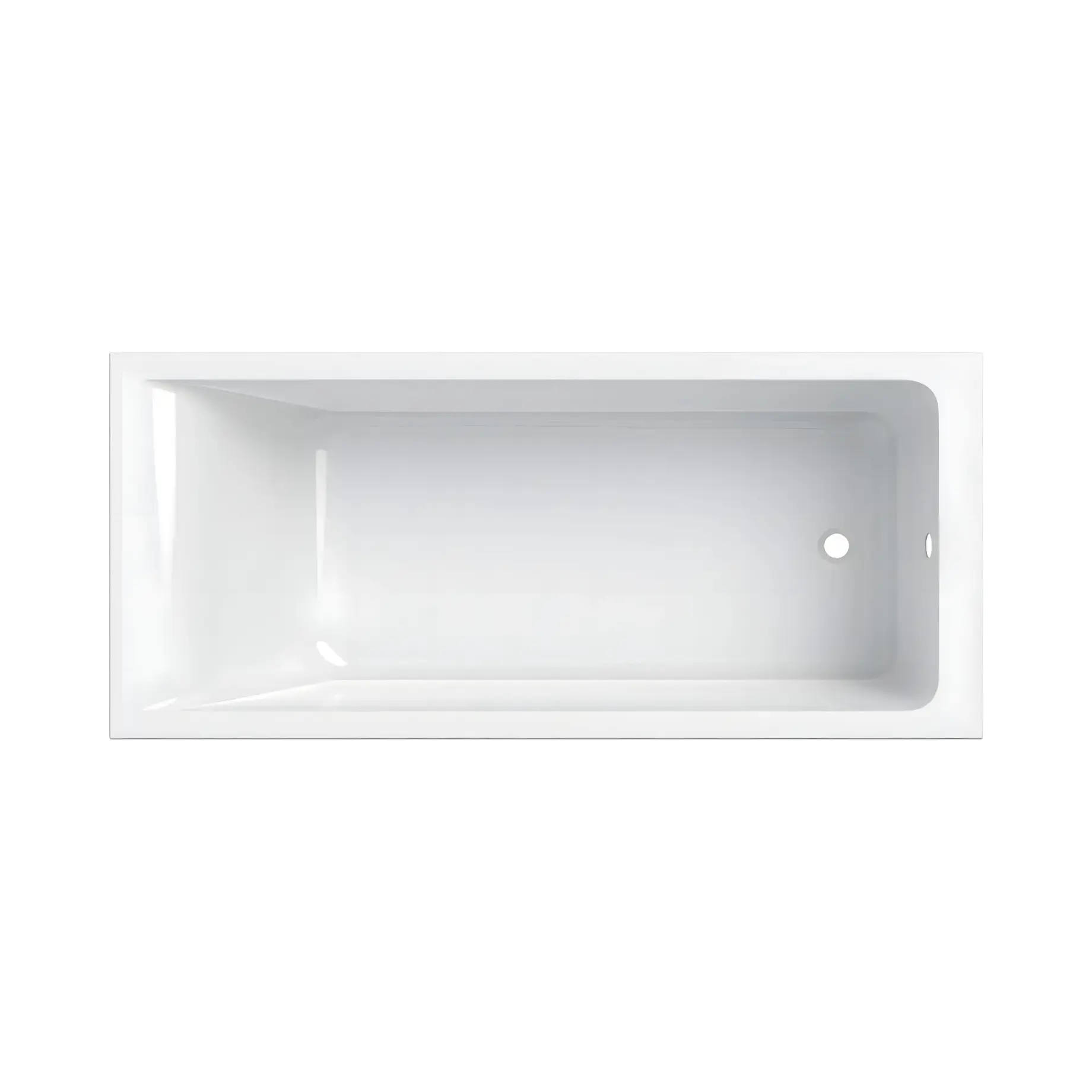 Ванна Selnova Square Geberit 554.386.01.1 White 180 х 80 см — вид на білому тлі