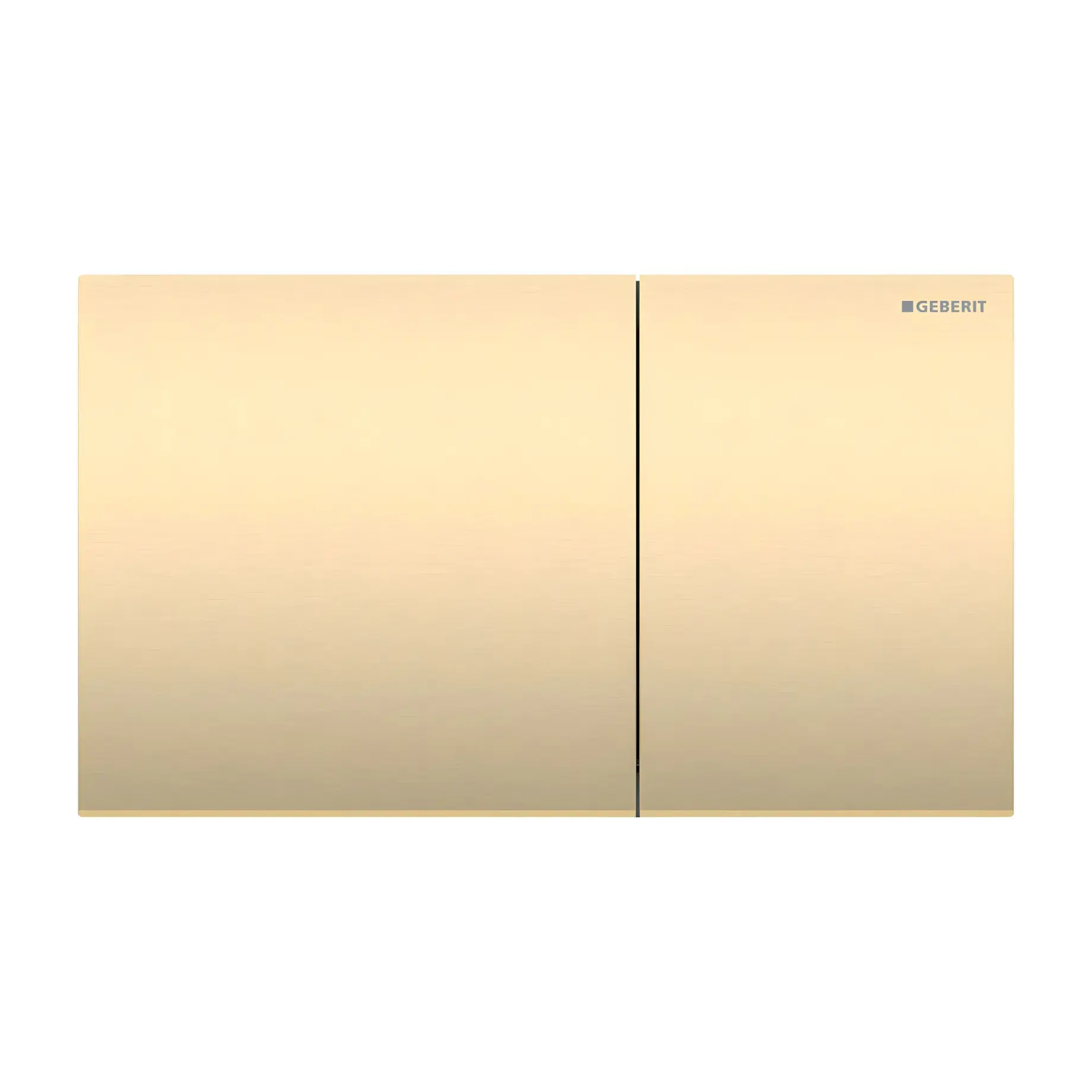 Змивна клавіша Sigma70 square Geberit 115.622.QF.1 Brass — вид на білому тлі