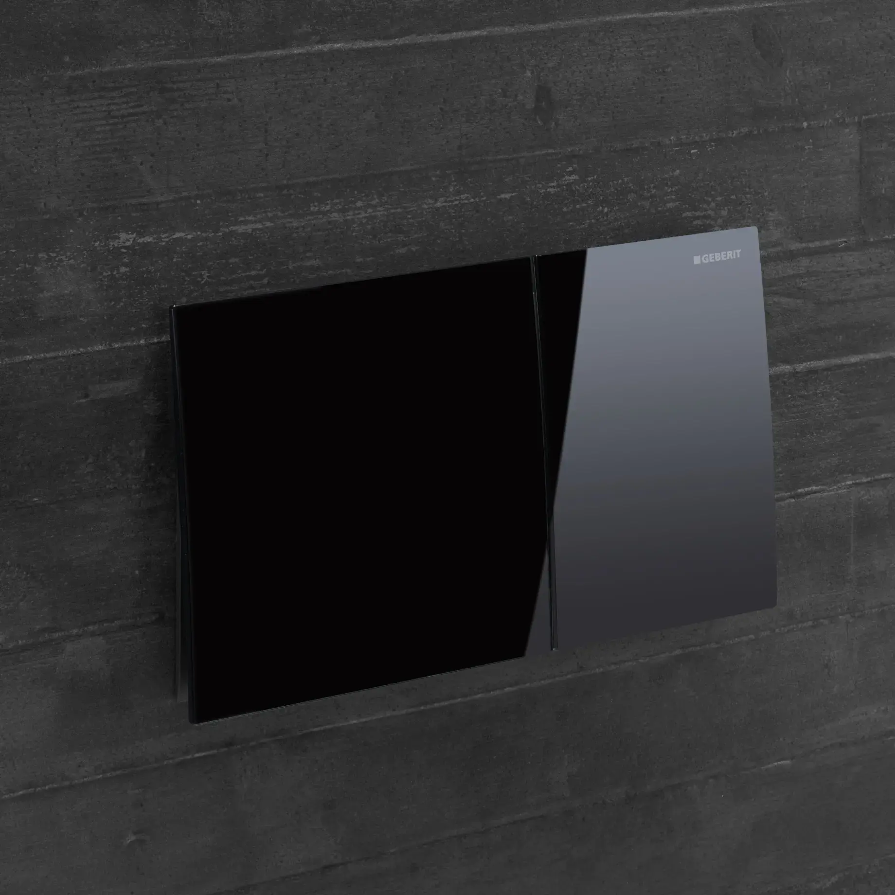 Змивна клавіша Sigma70 square Geberit 115.622.SJ.1 Black — вид спереду