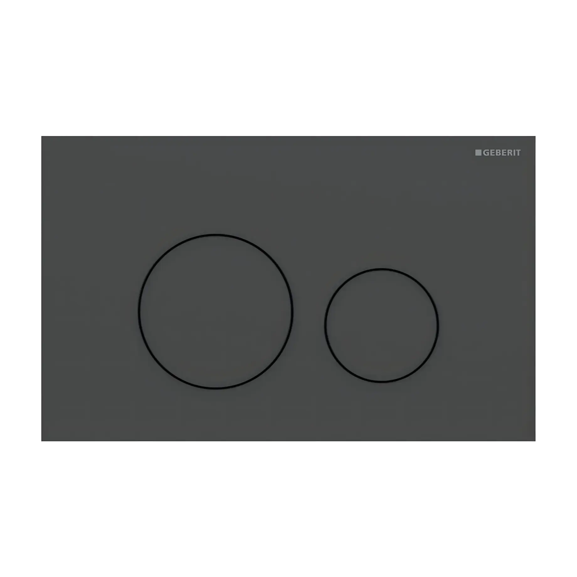 Змивна клавіша Sigma40 round Geberit 115.628.14.1 Black — вид на білому тлі