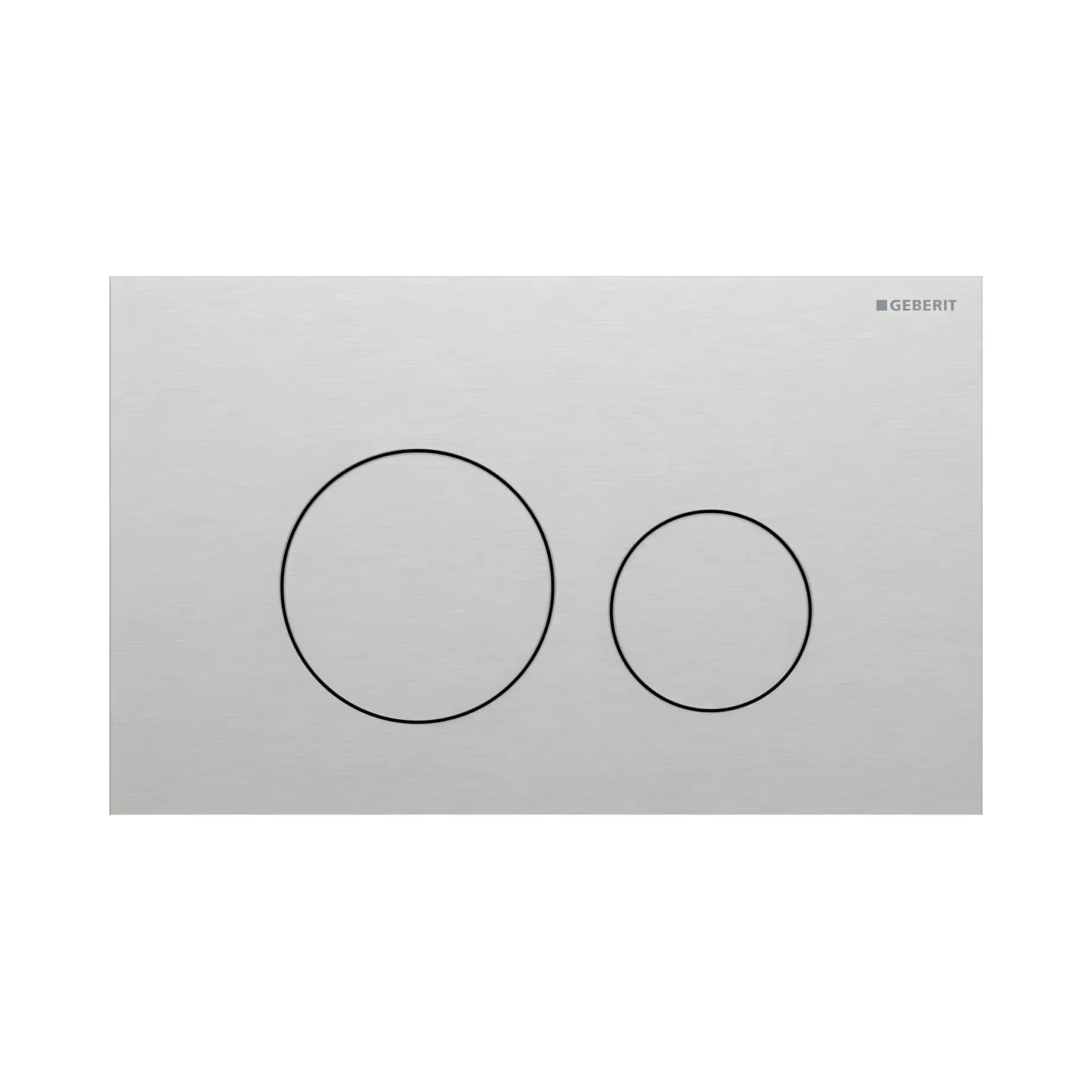 Панель смыва унитаза Sigma40 round Geberit 115.628.FW.1 White Alpin — вид на белом фоне