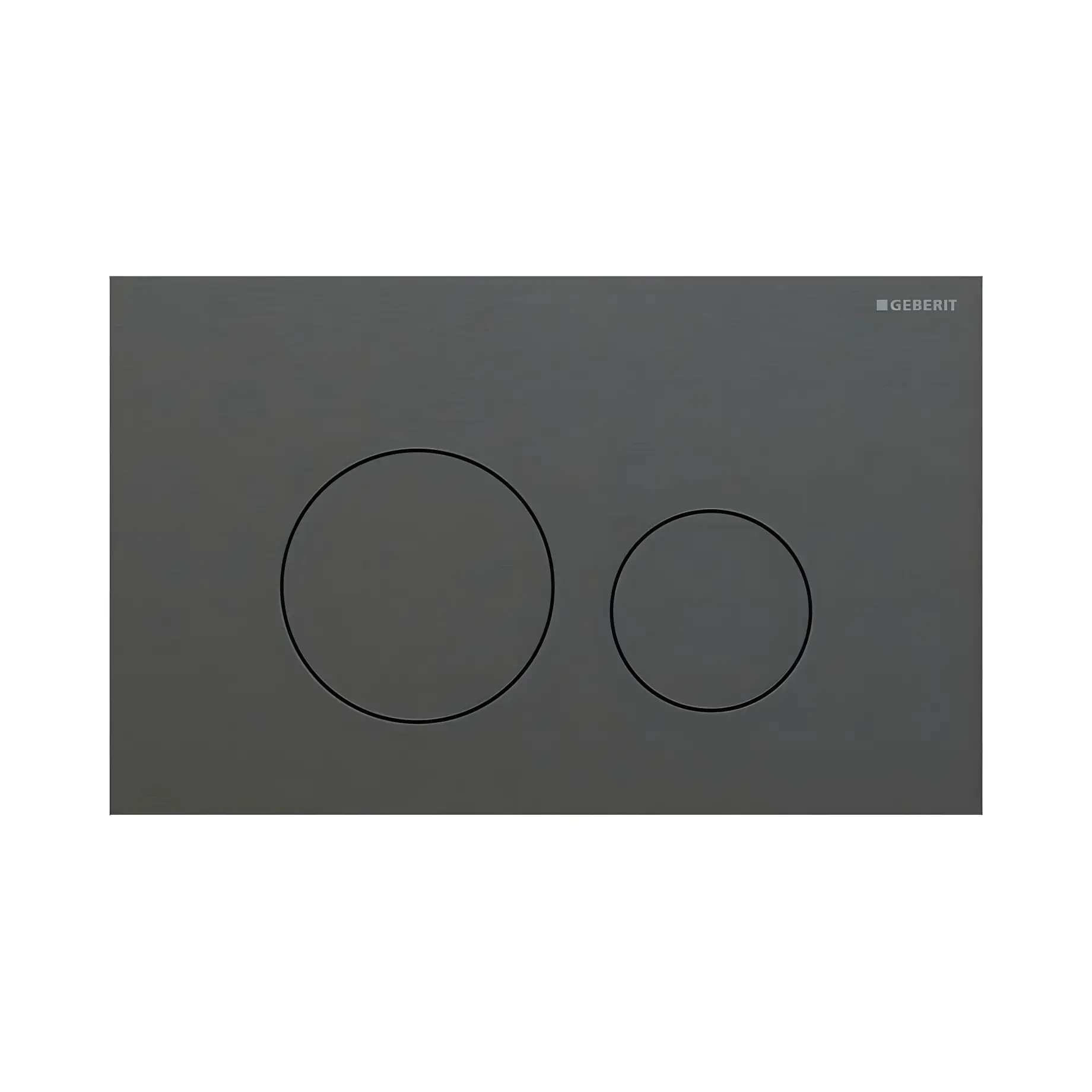 Змивна клавіша Sigma40 round Geberit 115.628.QD.1 Black Chrome — вид на білому тлі