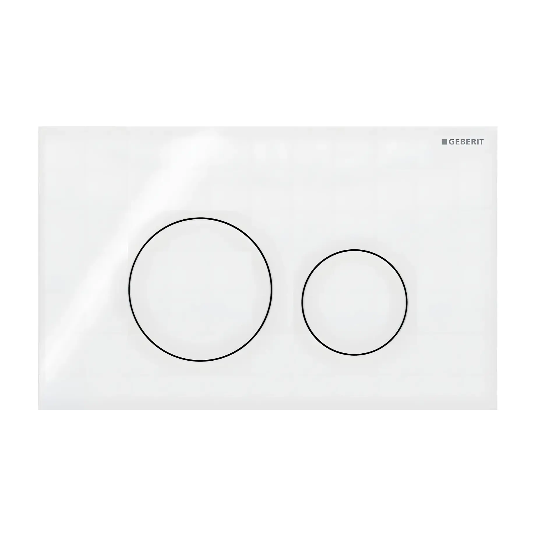 Панель смыва унитаза Sigma40 round Geberit 115.628.SI.1 White Alpin — вид на белом фоне