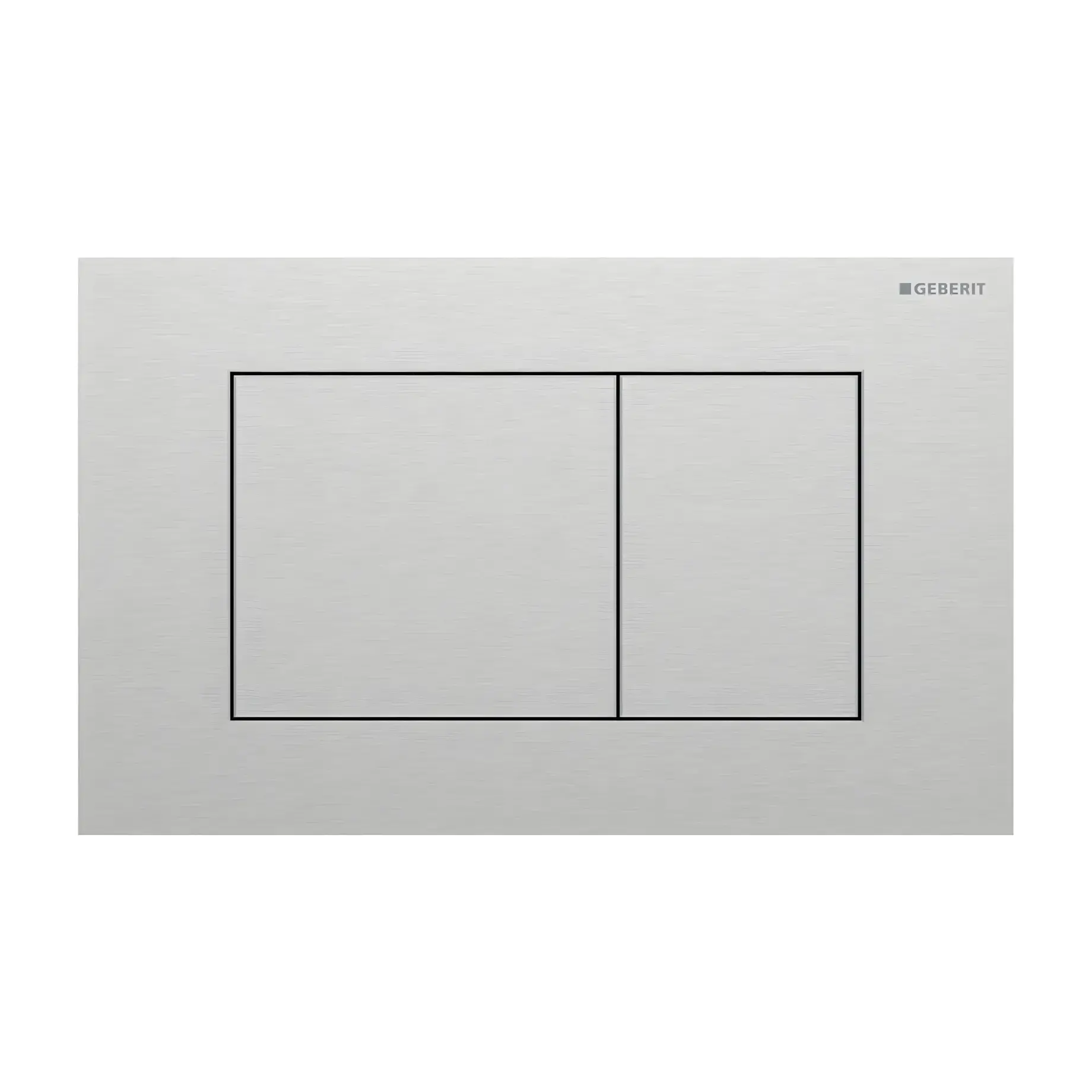 Змивна клавіша Sigma40 square Geberit 115.629.FW.1 Stainless Steel — вид на білому тлі
