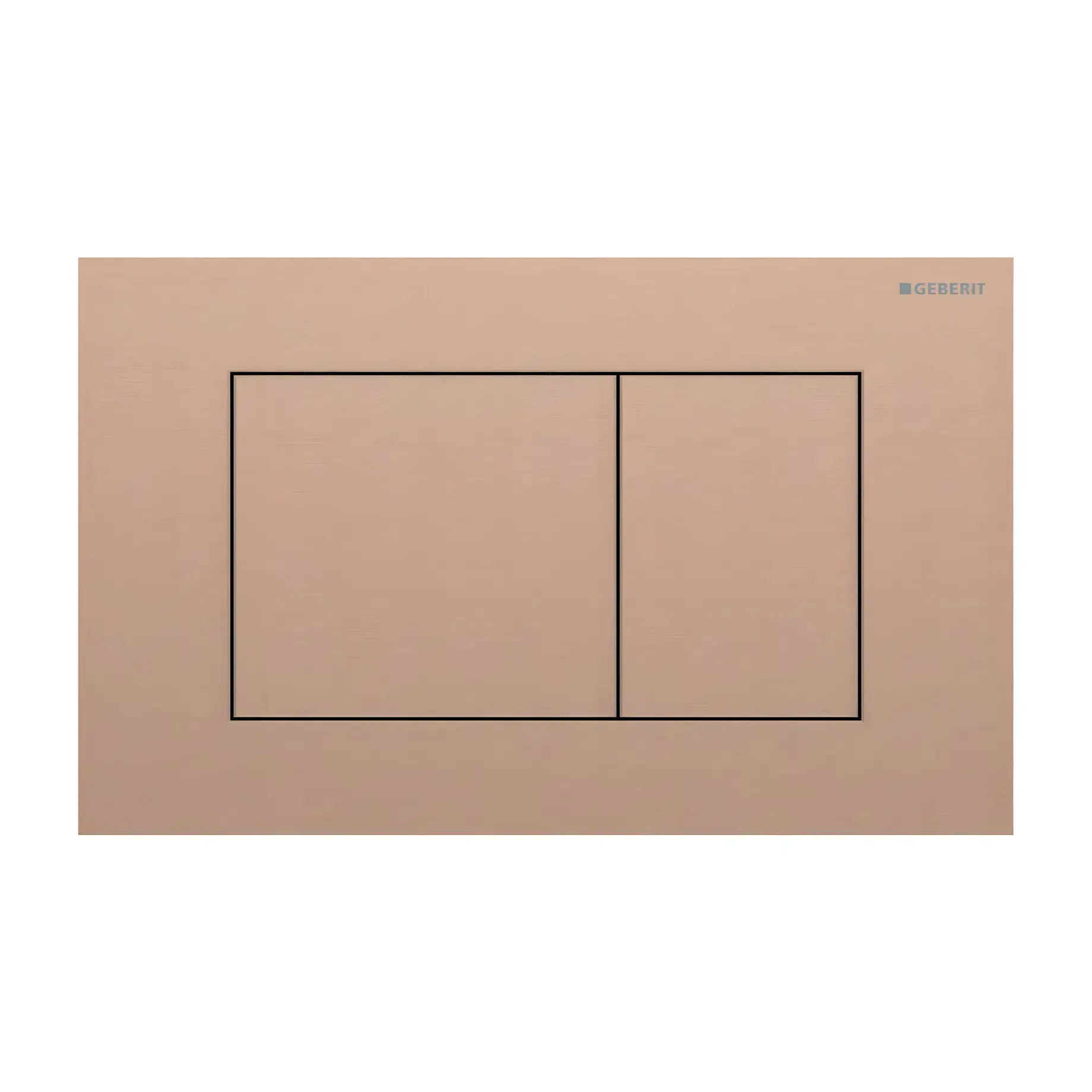 Змивна клавіша Sigma40 square Geberit 115.629.QB.1 Red Gold — вид на білому тлі