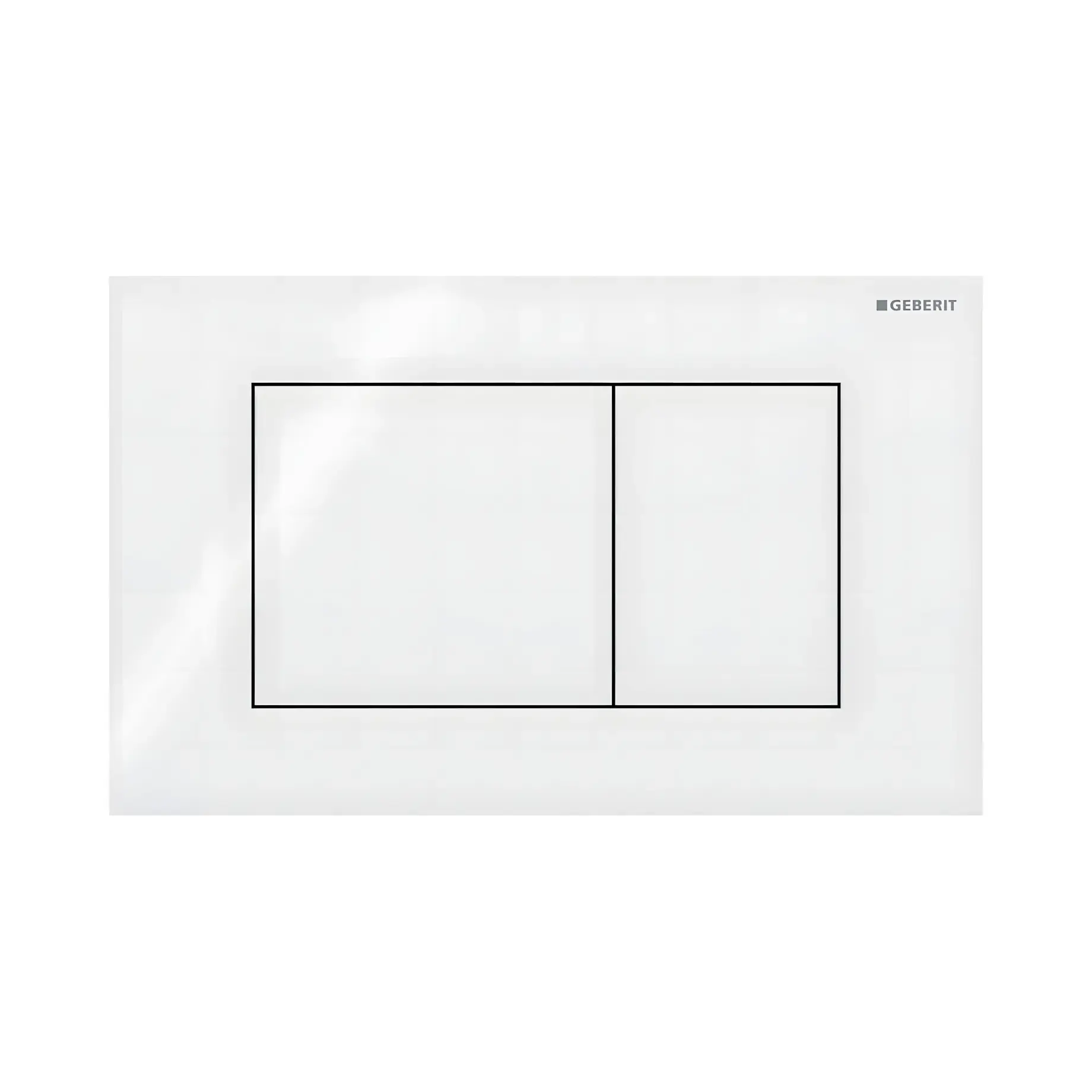 Панель смыва унитаза Sigma40 square Geberit 115.629.SI.1 White Alpin — вид на белом фоне