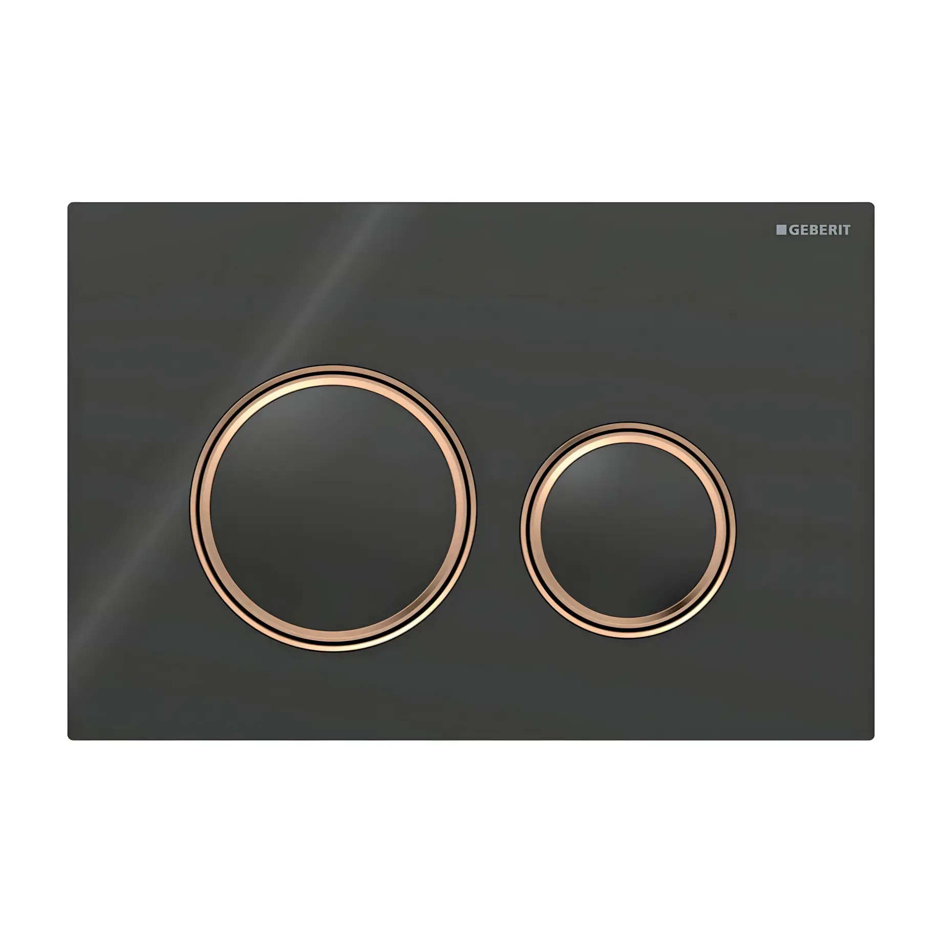 Змивна клавіша Sigma50 round Geberit 115.650.SJ.1 Black — вид на білому тлі