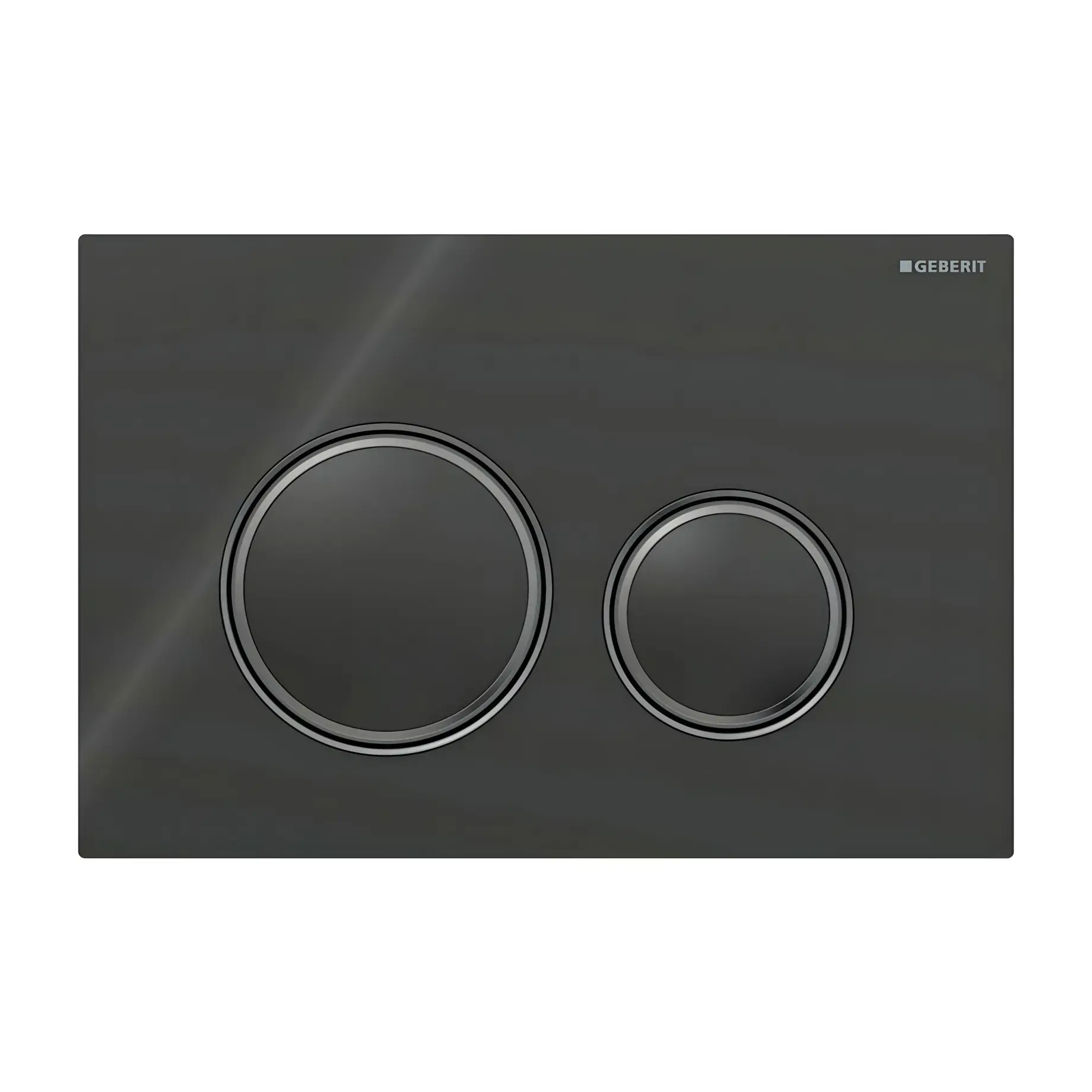Змивна клавіша Sigma50 round Geberit 115.651.SJ.1 Black — вид на білому тлі