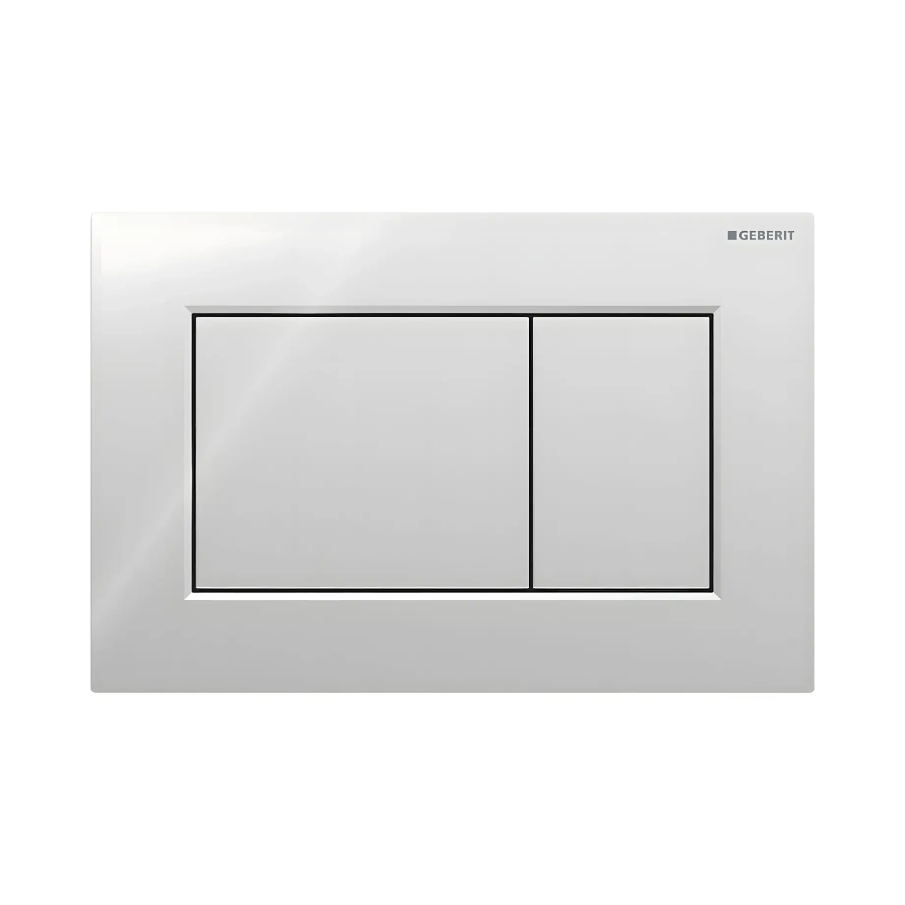Змивна клавіша Sigma01 square Geberit 115.660.21.1 Chrome — вид на білому тлі