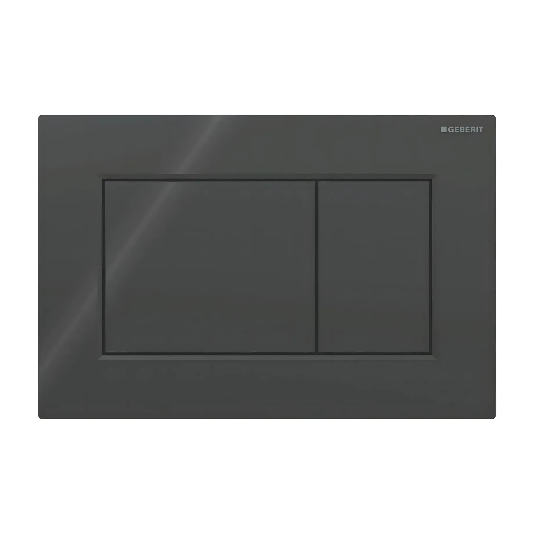 Змивна клавіша Sigma01 square Geberit 115.660.DW.1 Black 24.6 х 16.4 х 1.3 см — вид на білому тлі